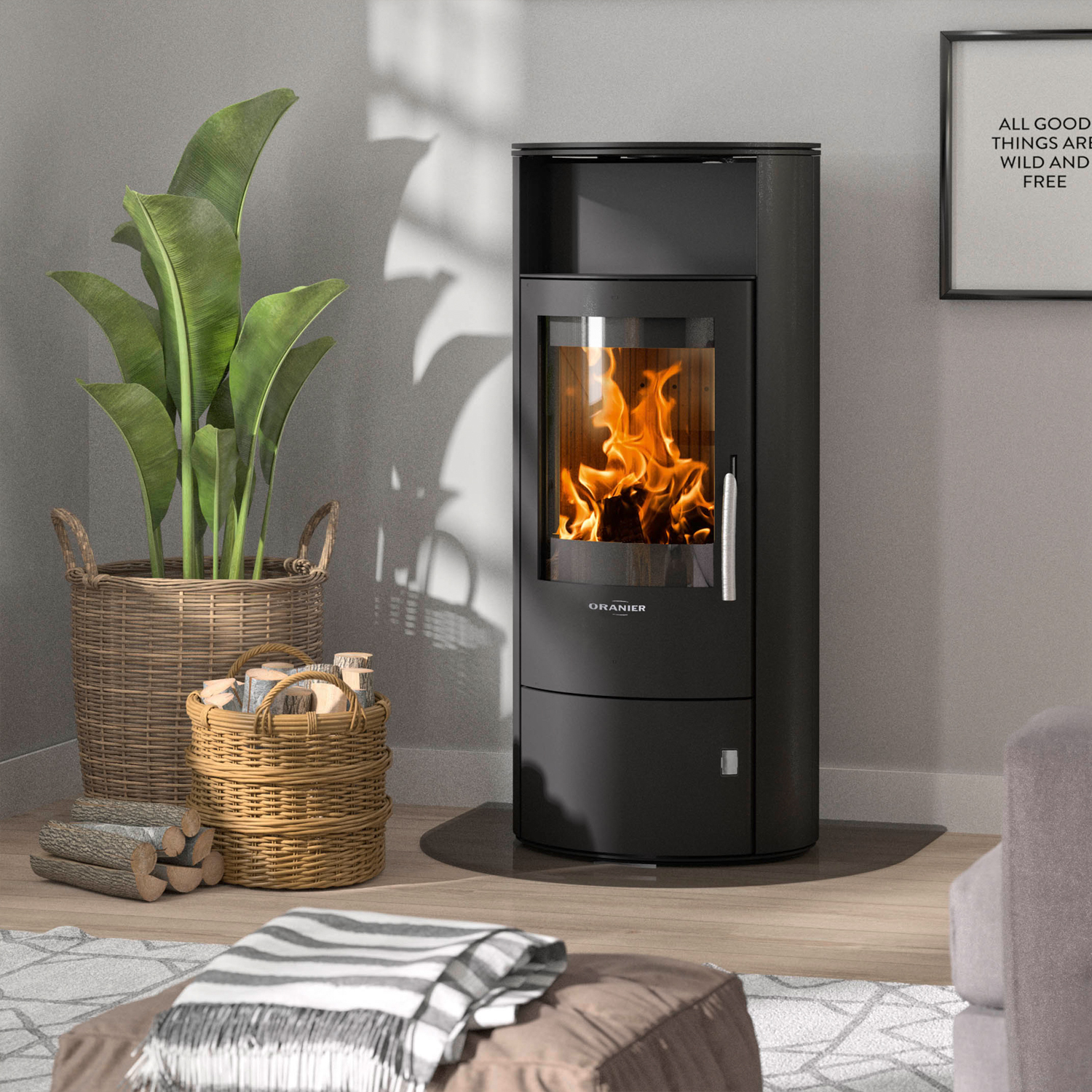 Oranier Polar 7 2.0 Kaminofen Stahl Schwarz Oranier Polar 7 2.0 Kaminofen Stahl Schwarz