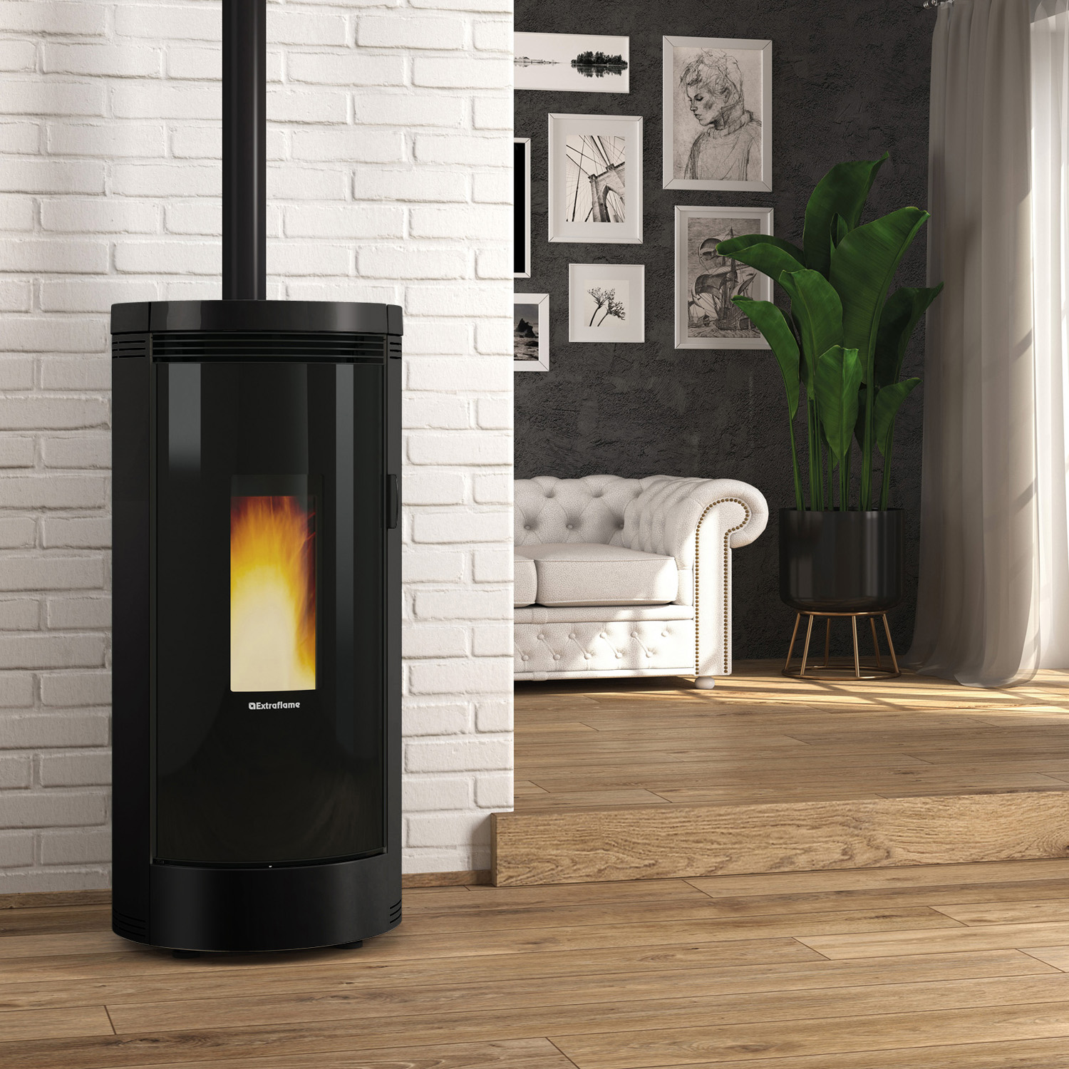 Extraflame Prestige Line Debby Evo Pelletofen Schwarz Extraflame Prestige Line Debby Evo Pelletofen Schwarz