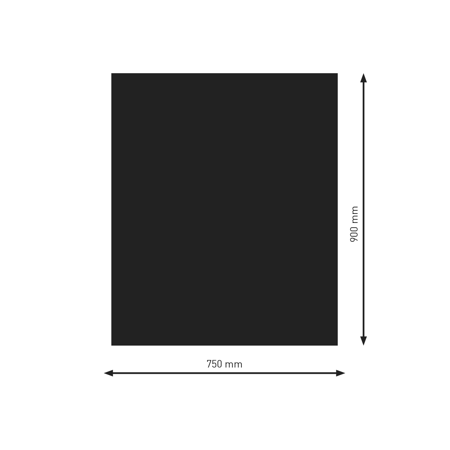 Raik Bodenplatte Rechteck / Quadrat Schwarz pulverbeschichtet 900 x 750 mm Raik Bodenplatte Rechteck / Quadrat Schwarz pulverbeschichtet 900 x 750 mm