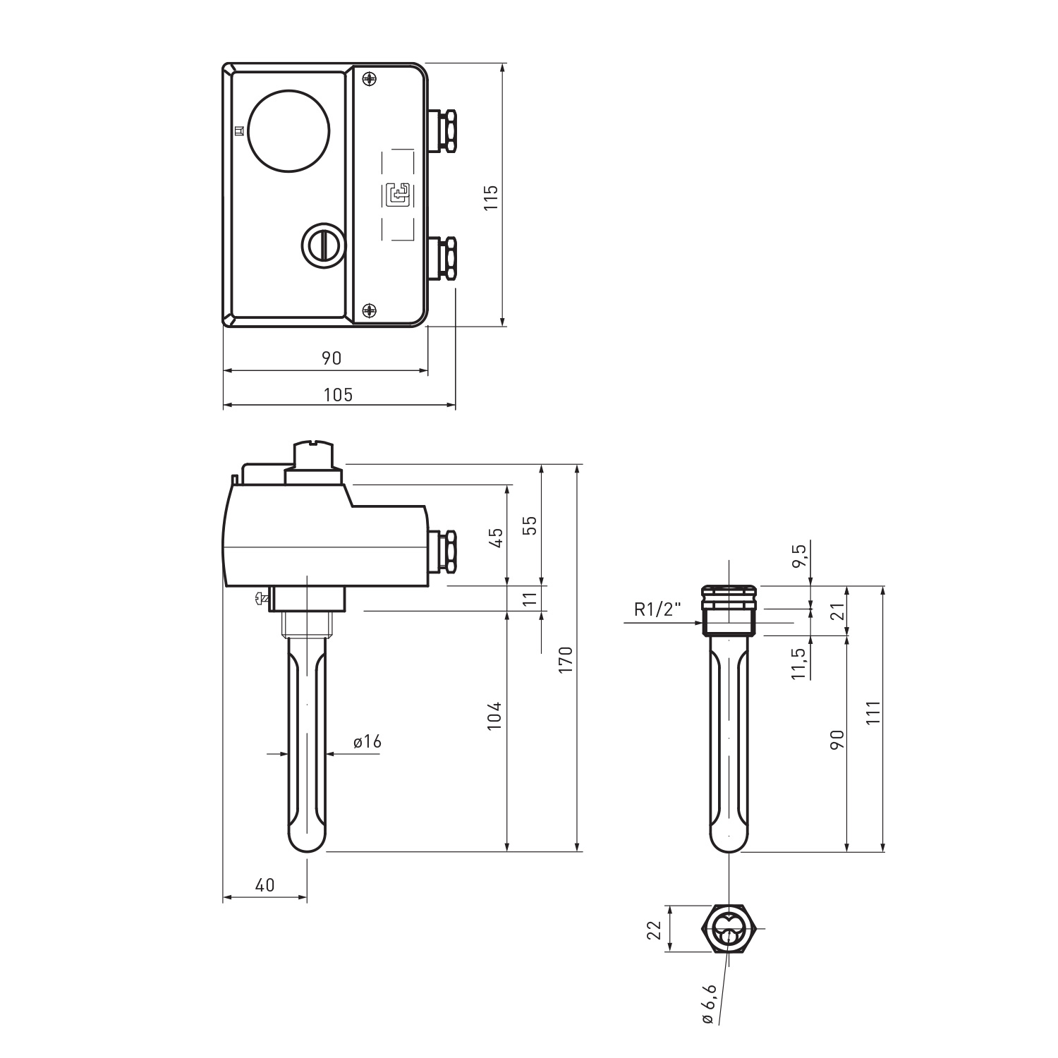 S+H Thermostat für Einschraubheizungen S+H Thermostat für Einschraubheizungen
