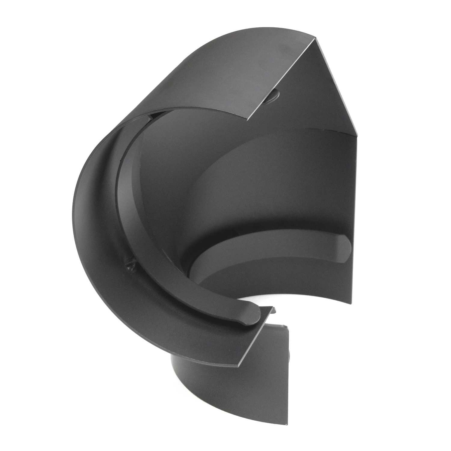 Raik Basic Thermoschild 150mm gussgrau seitlich für 3teiligen Bogen 90° für Rauchrohr / Ofenrohr