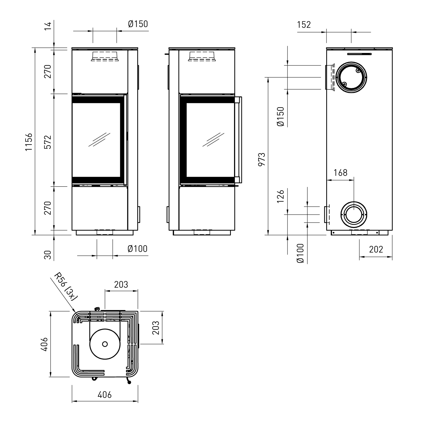 Spartherm Cubo S Kaminofen Weiß
