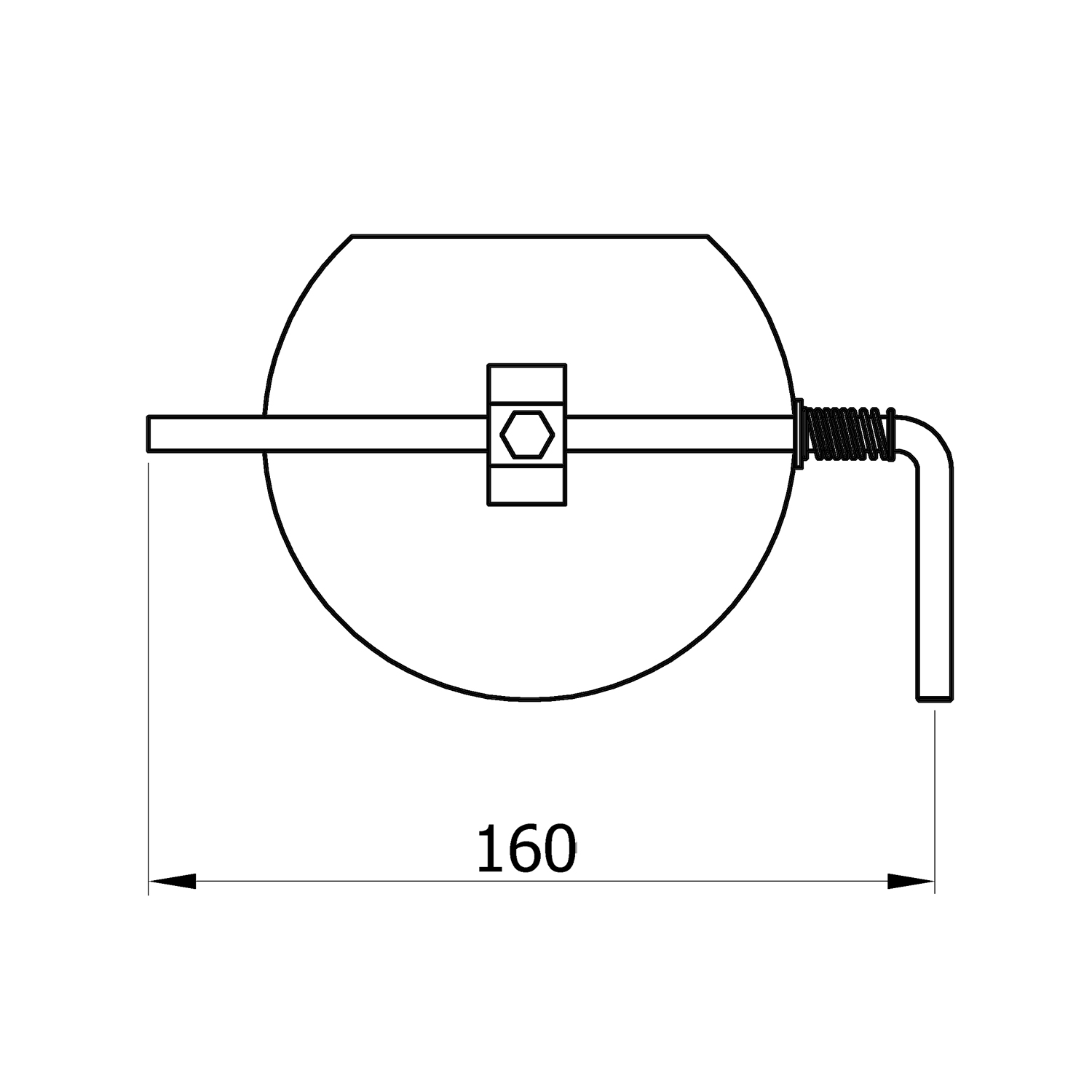 Raik Basic Drosselklappe 130mm schwarz für Rauchrohr / Ofenrohr