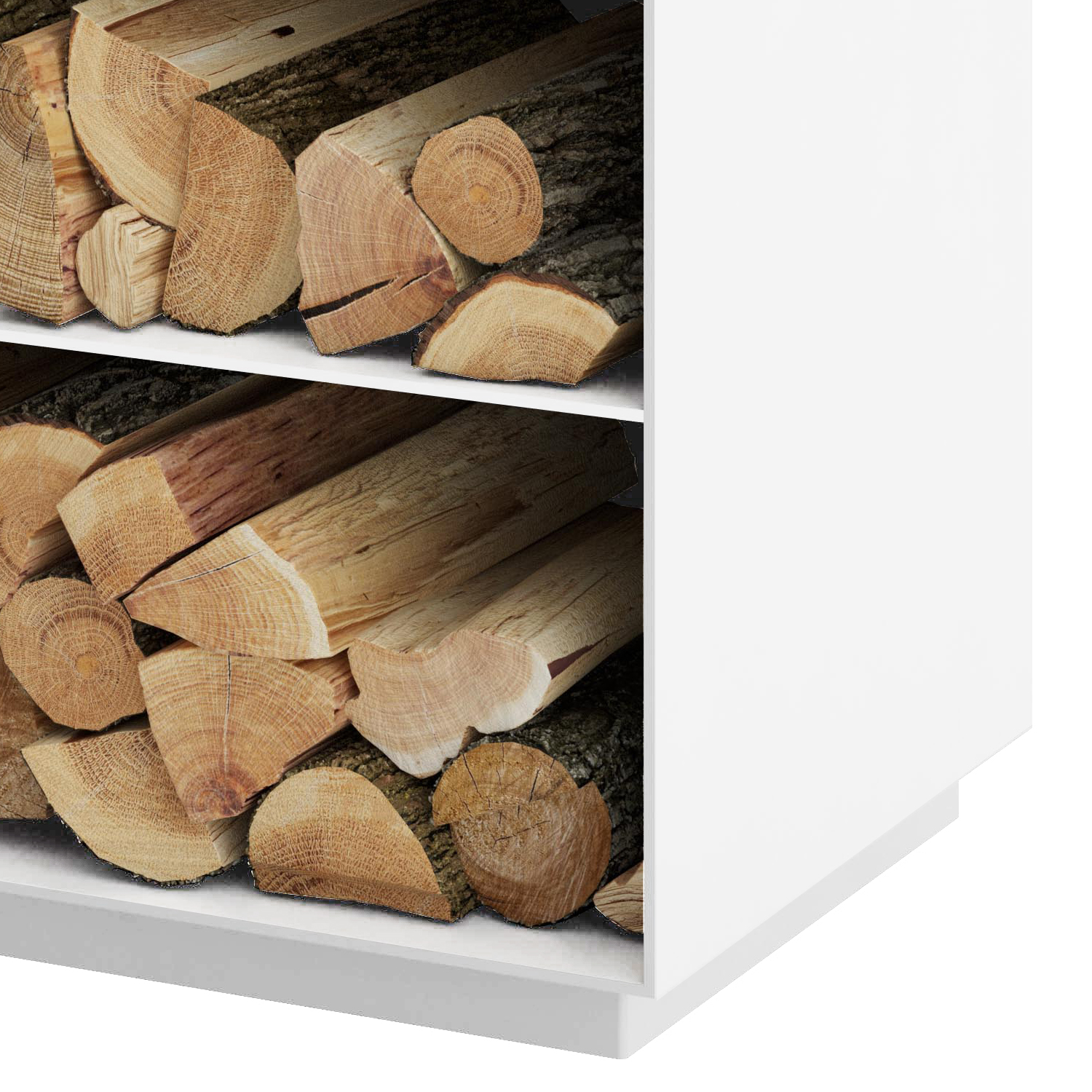 Spartherm Holzfach für Passo XS seitlich rechts Weiß