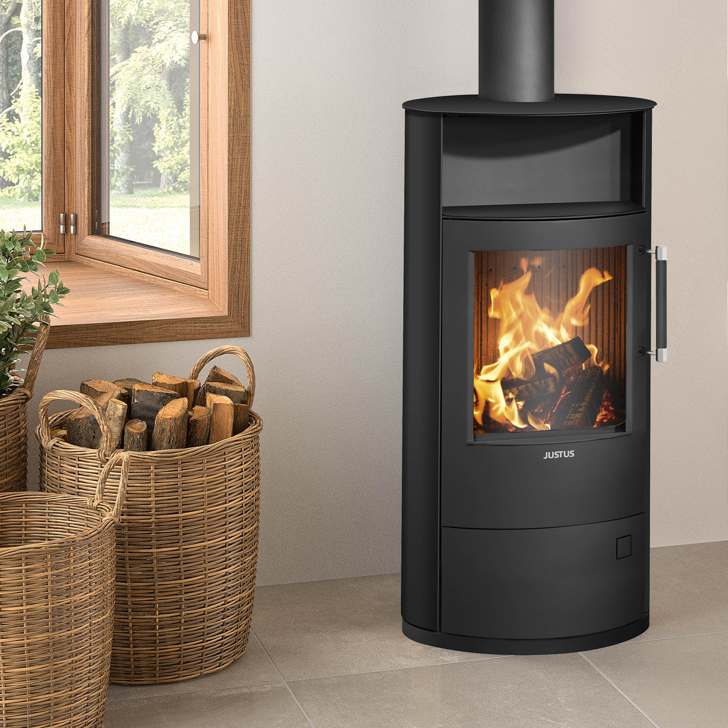 Justus Island 5 2.0 Kaminofen Stahl Schwarz Justus Island 5 2.0 Kaminofen Stahl Schwarz