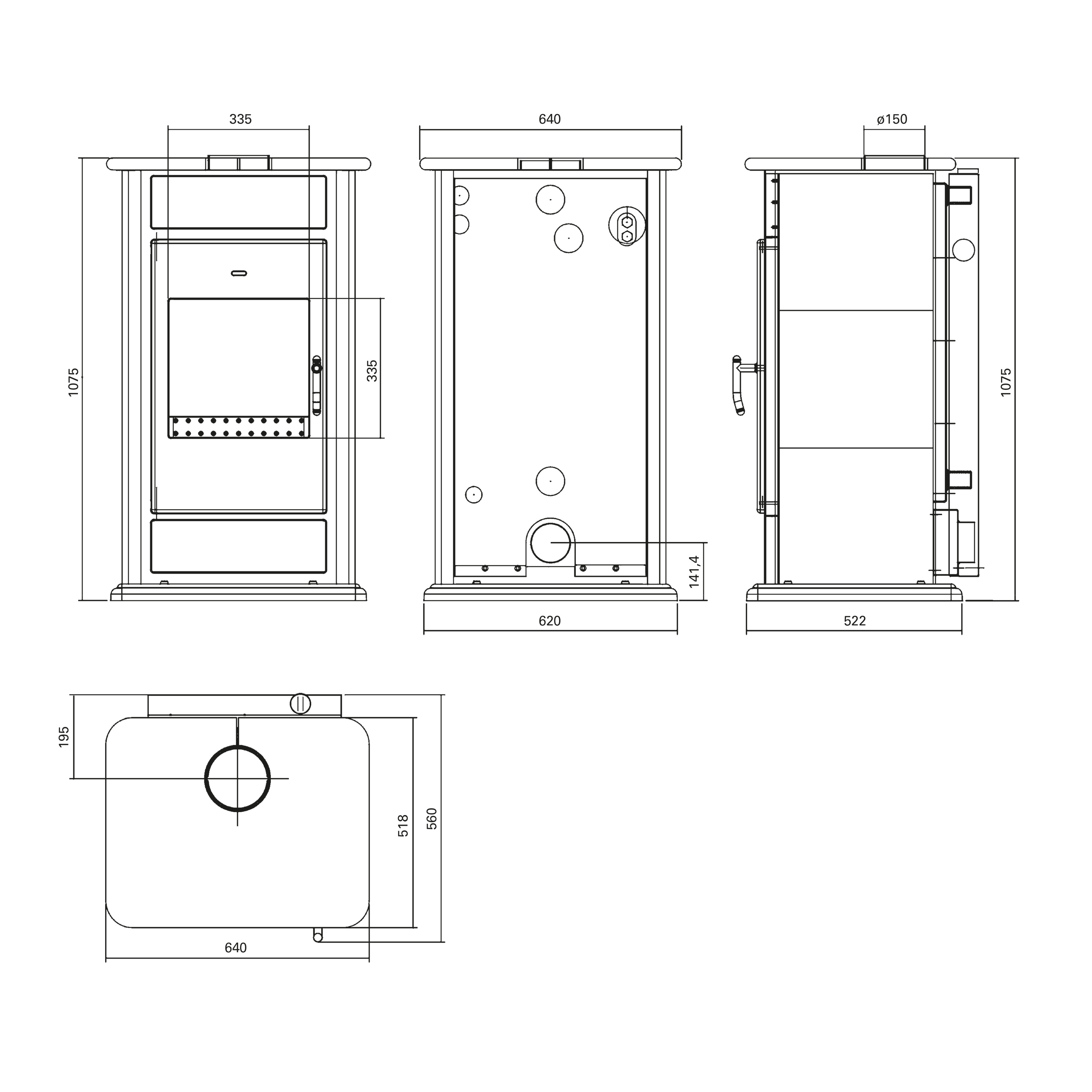 Schmitzker Alicante Wasserführender Kaminofen Anthrazit Base Schmitzker Alicante Wasserführender Kaminofen Anthrazit Base