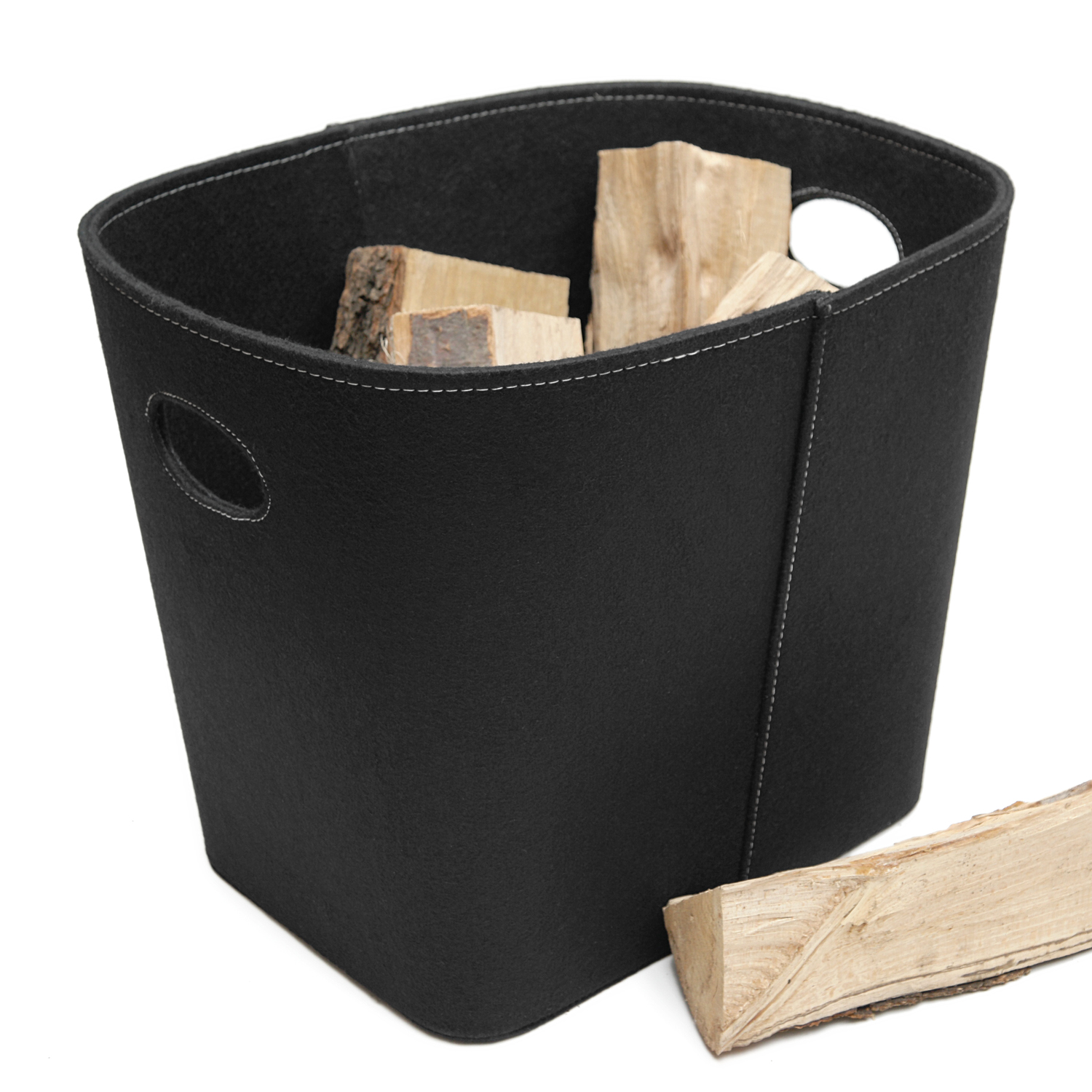 Raik Holzkorb, Filzkorb Schwarz, groß Raik Holzkorb, Filzkorb Schwarz, groß