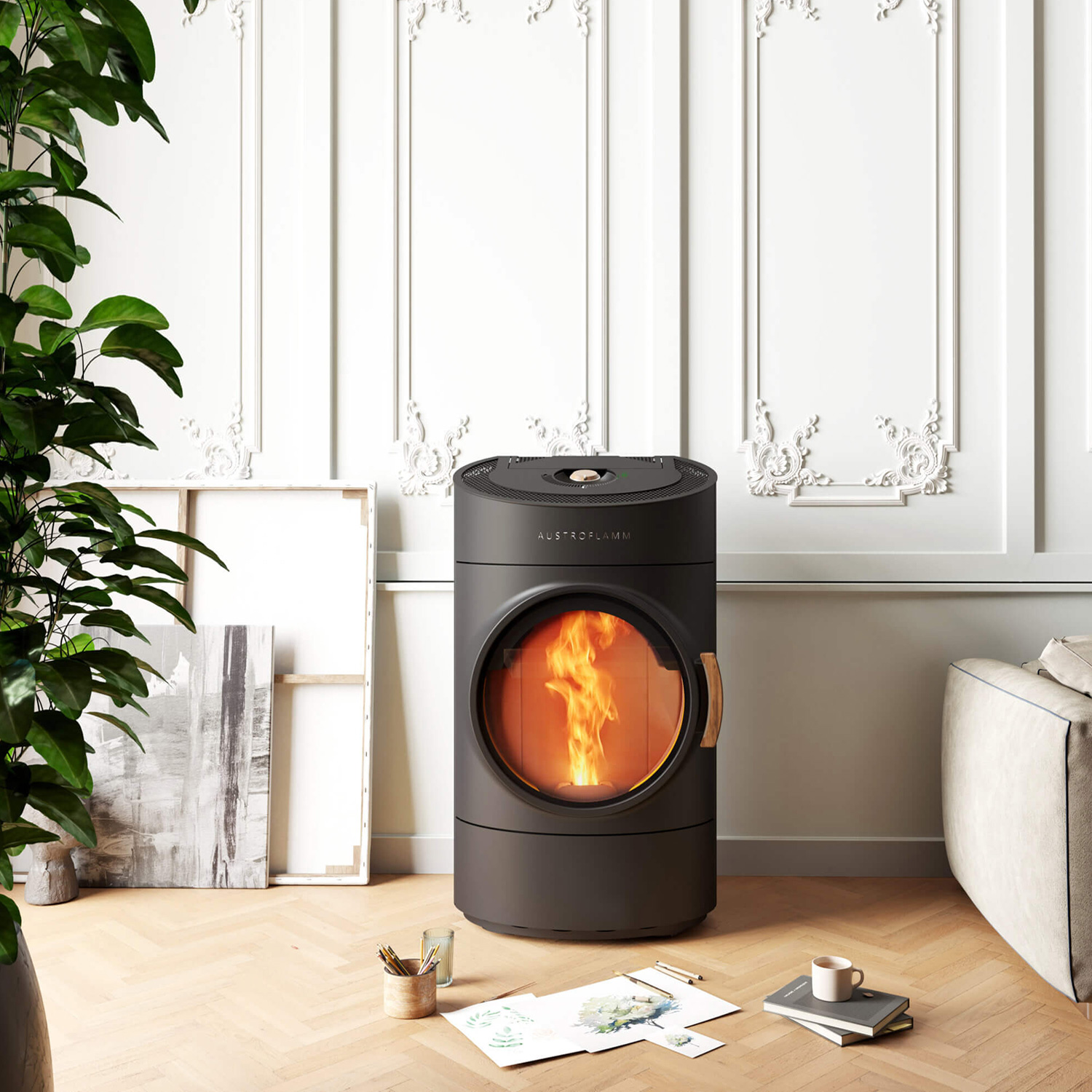 Austroflamm Clou 2.0 Pelletofen Stahl gussgrau 10kW