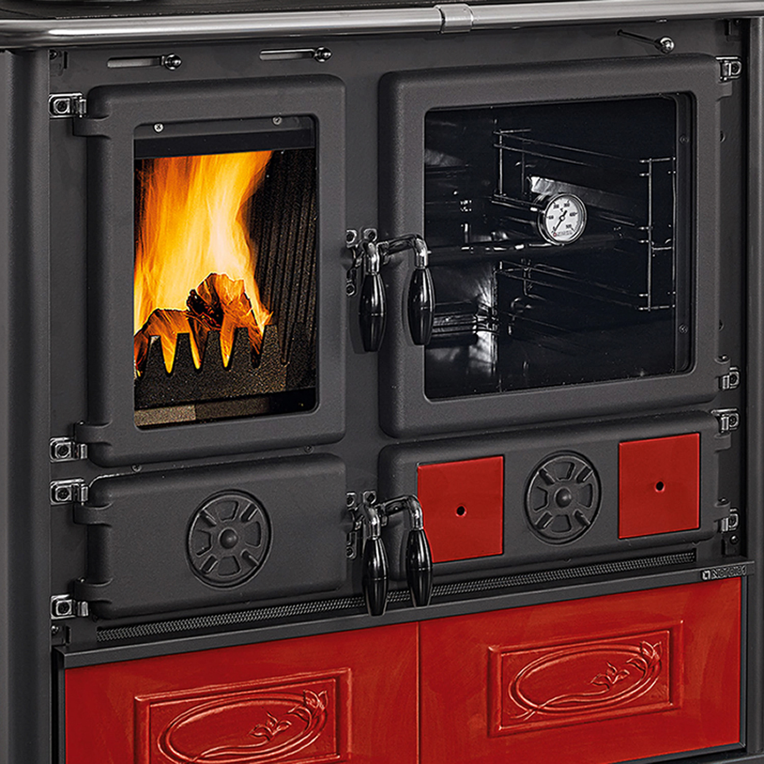 La Nordica Rosa 16 Küchenofen Ceramica Liberty Bordeaux