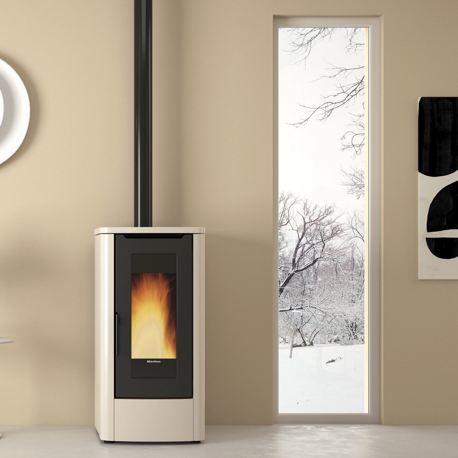 Extraflame TEOREMA PLUS AD - Elfenbein Pelletofen