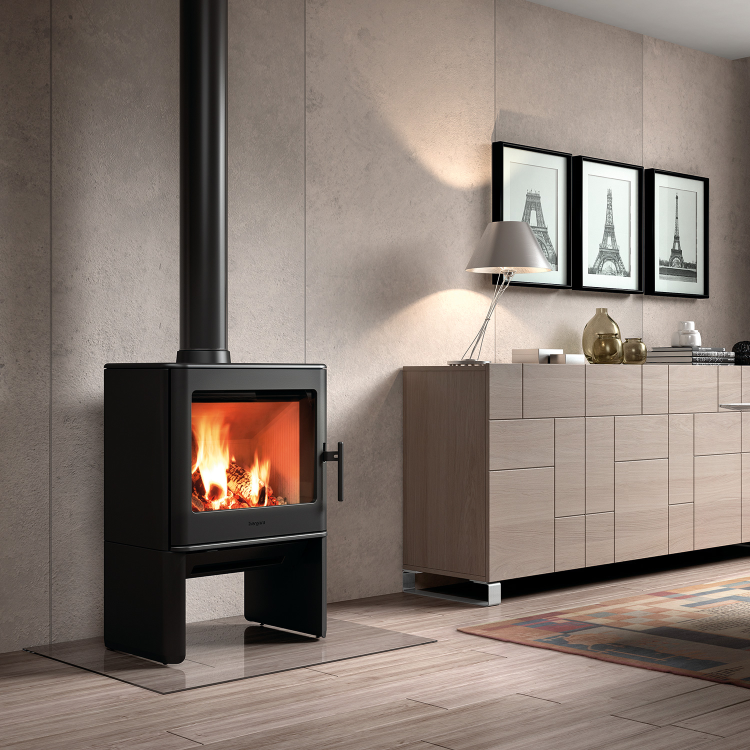 Hergom E40 Kaminofen Gusseisen Schwarz Hergom E40 Kaminofen Gusseisen Schwarz