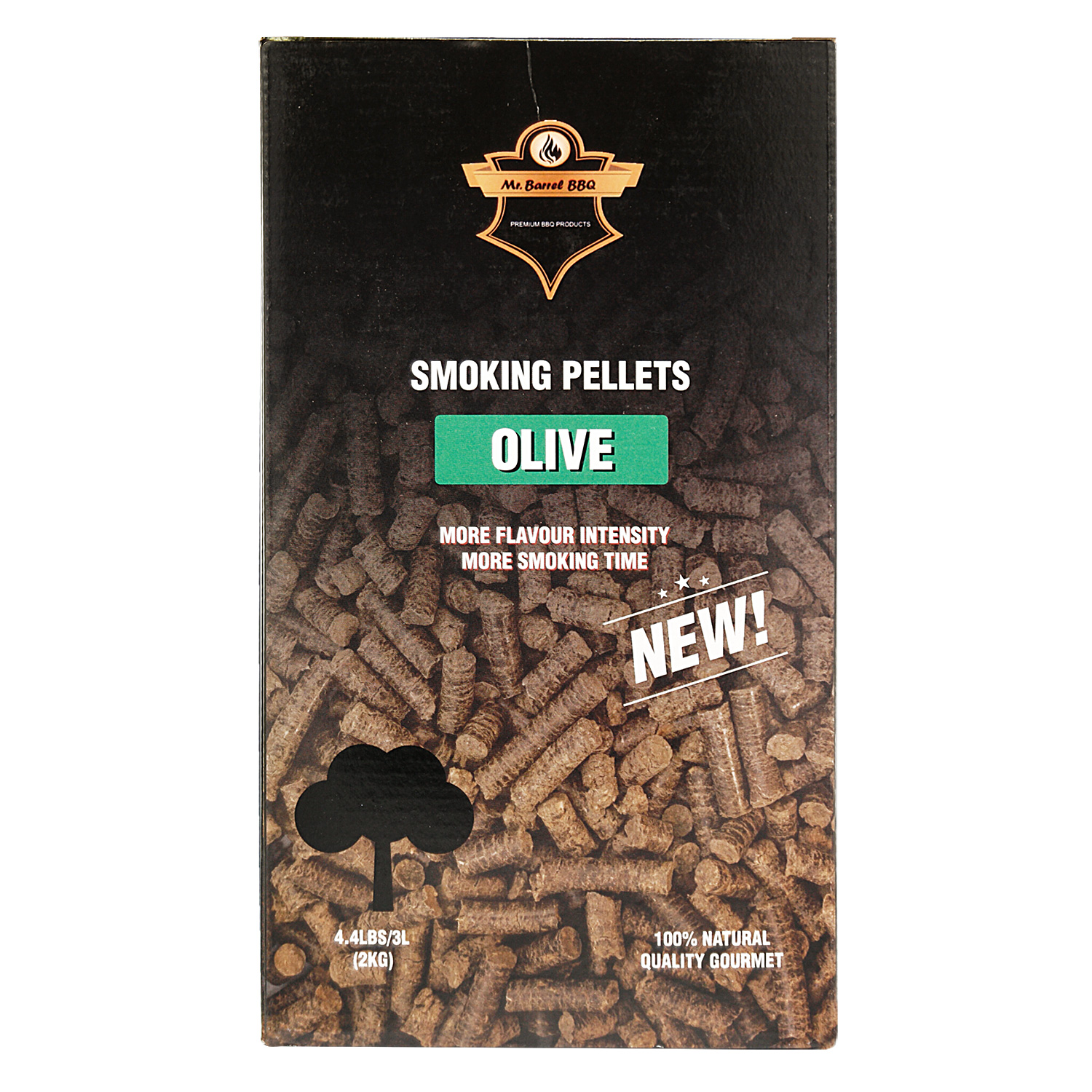 Mr. Barrel BBQ Smoking Pellets L Olive, 2 kg
