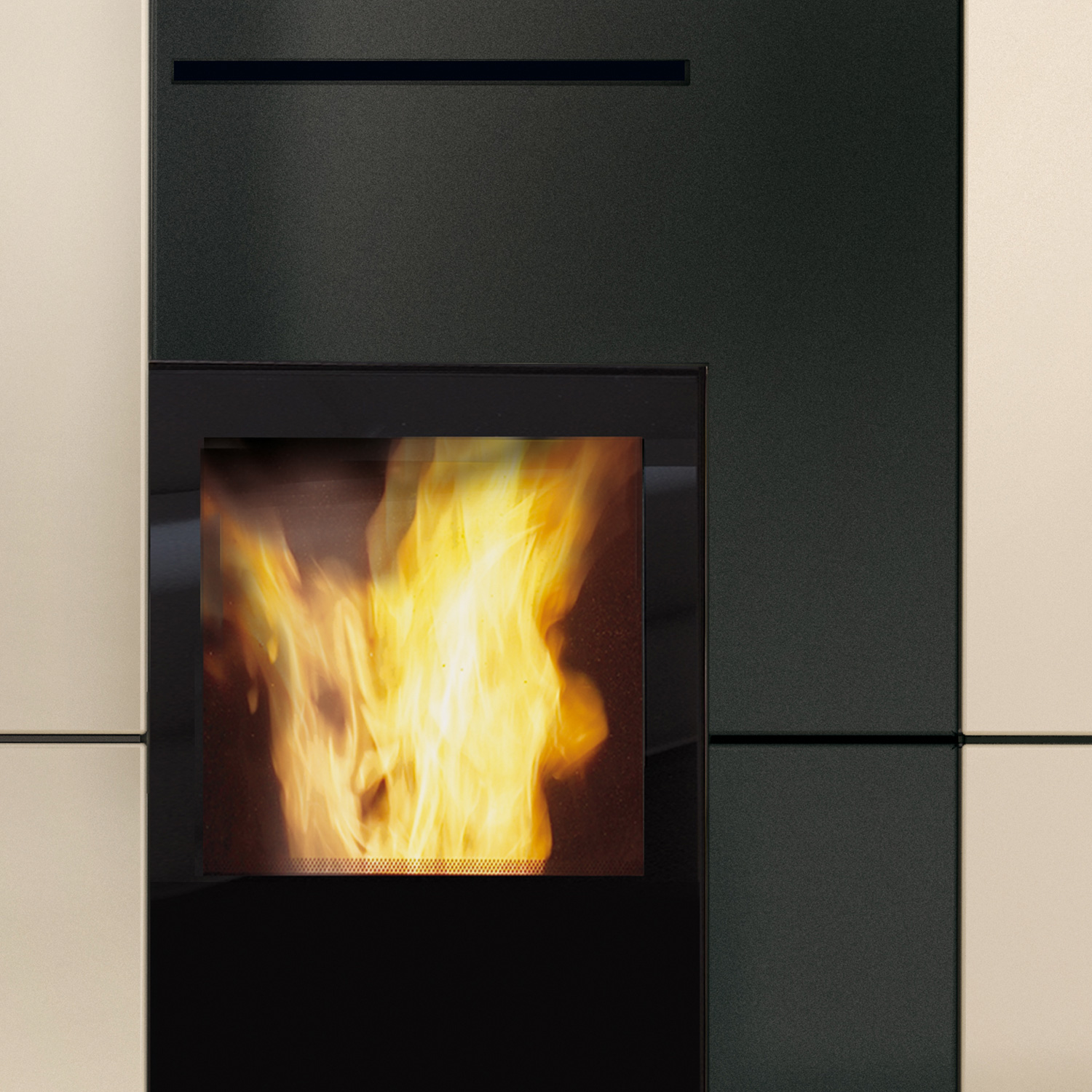 Edilkamin Blade H 23 Evo wasserführendender Pelletofen Keramik Beige inkl. Kit R-FX Edilkamin Blade H 23 Evo wasserführendender Pelletofen Keramik Beige inkl. Kit R-FX