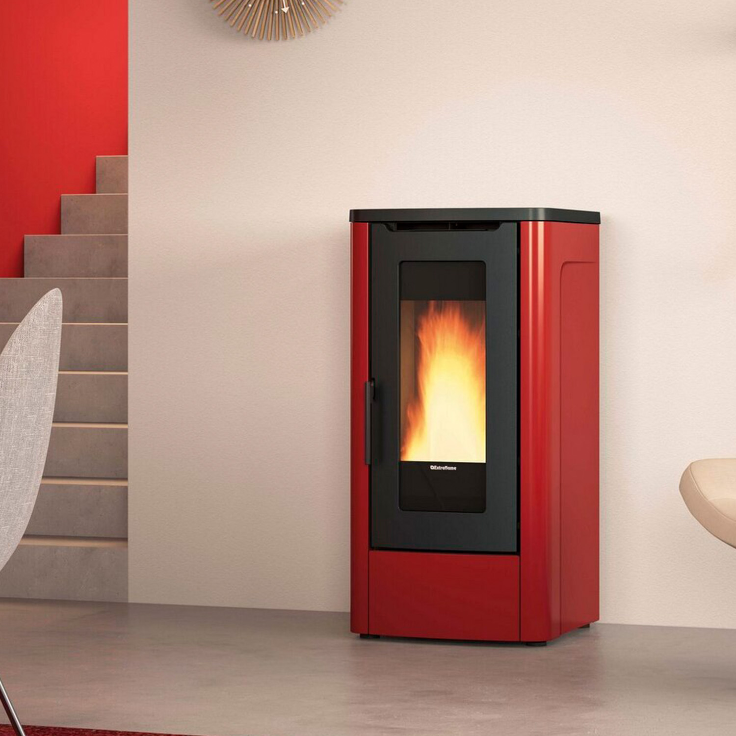 Extraflame Dahiana AD Pelletofen Traditional Line bordeaux