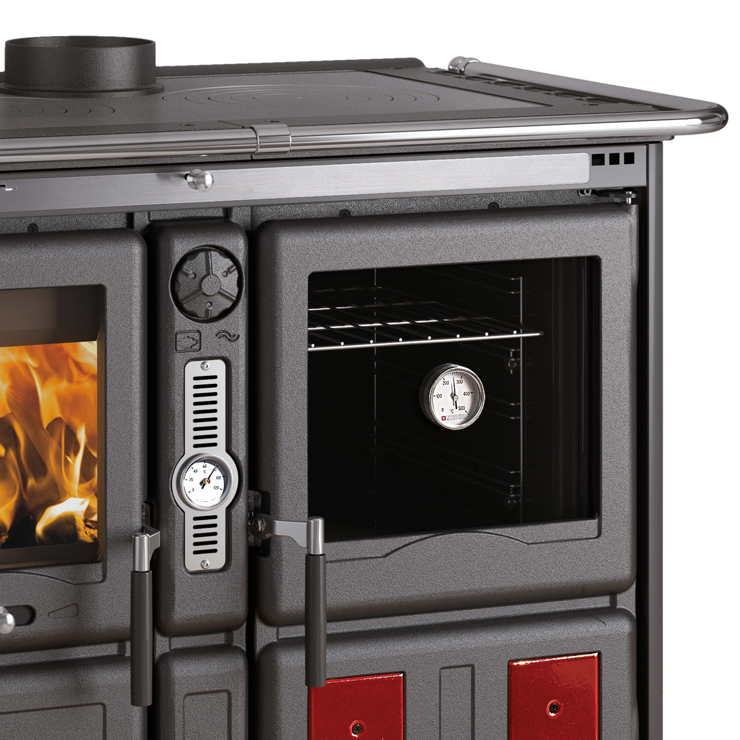 La Nordica Termorosa XXL DSA.16, Wasserführender Küchenofen, Nero