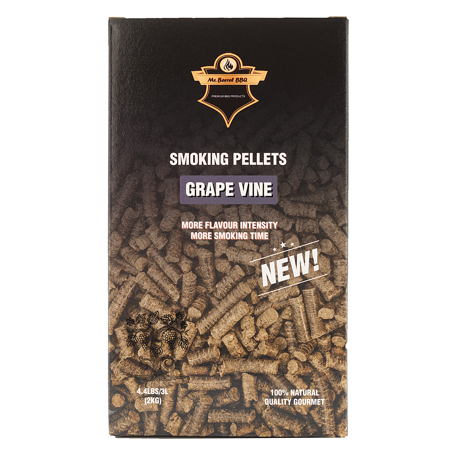 Mr. Barrel BBQ Smoking Pellets L Grapevine, 2 kg Mr. Barrel BBQ Smoking Pellets L Grapevine, 2 kg