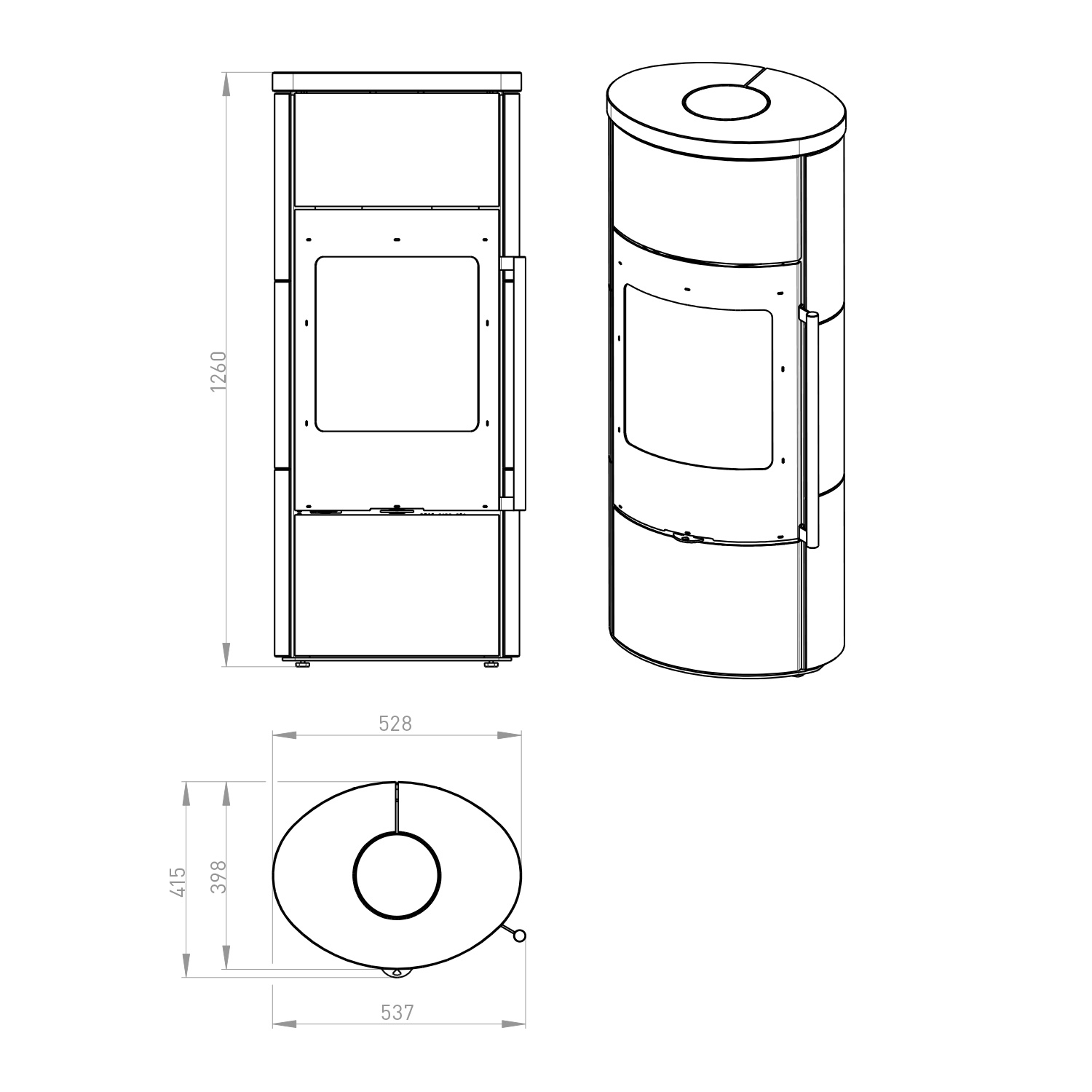 Novaline Carino Plus ST Kaminofen