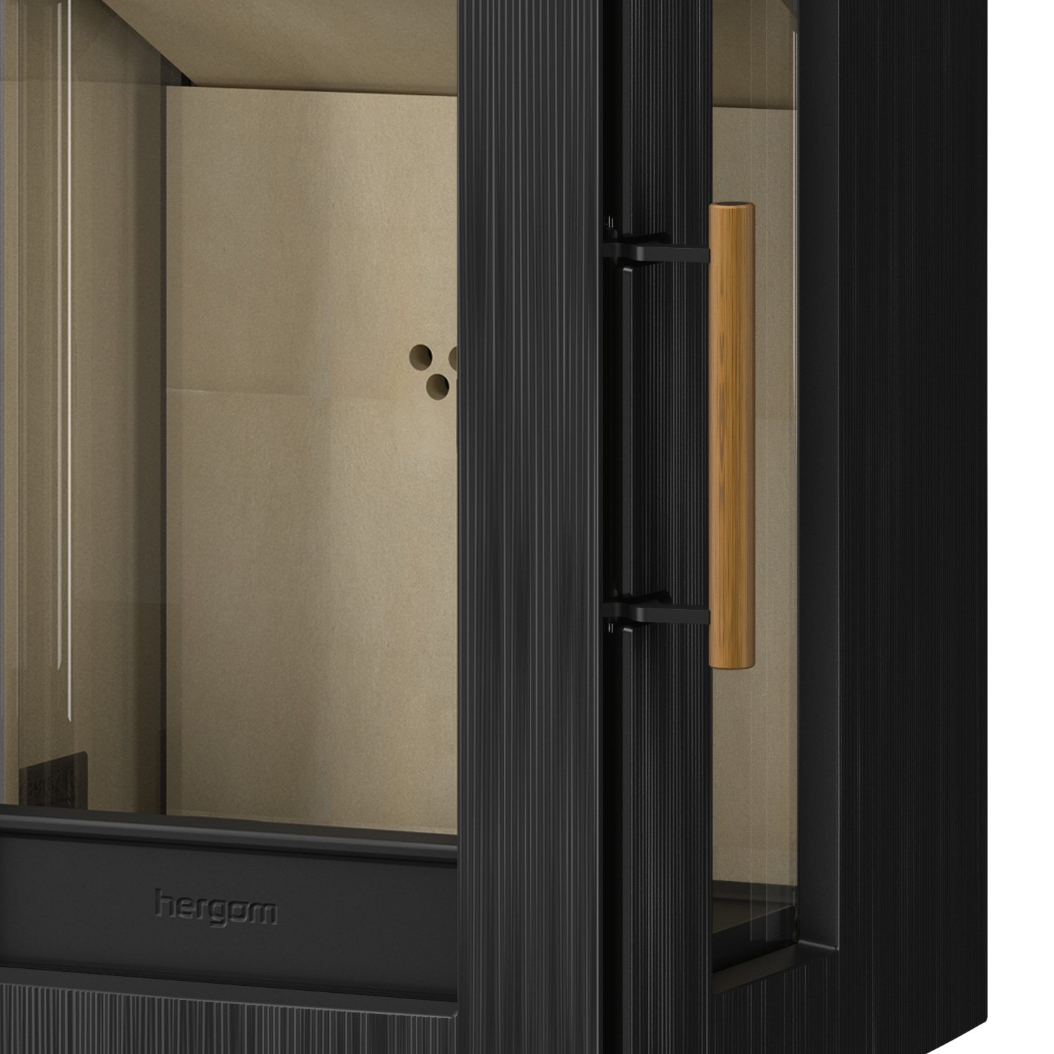 Hergom Glow Kaminofen Gusseisen Schwarz zur Wandmontage Hergom Glow Kaminofen Gusseisen Schwarz zur Wandmontage