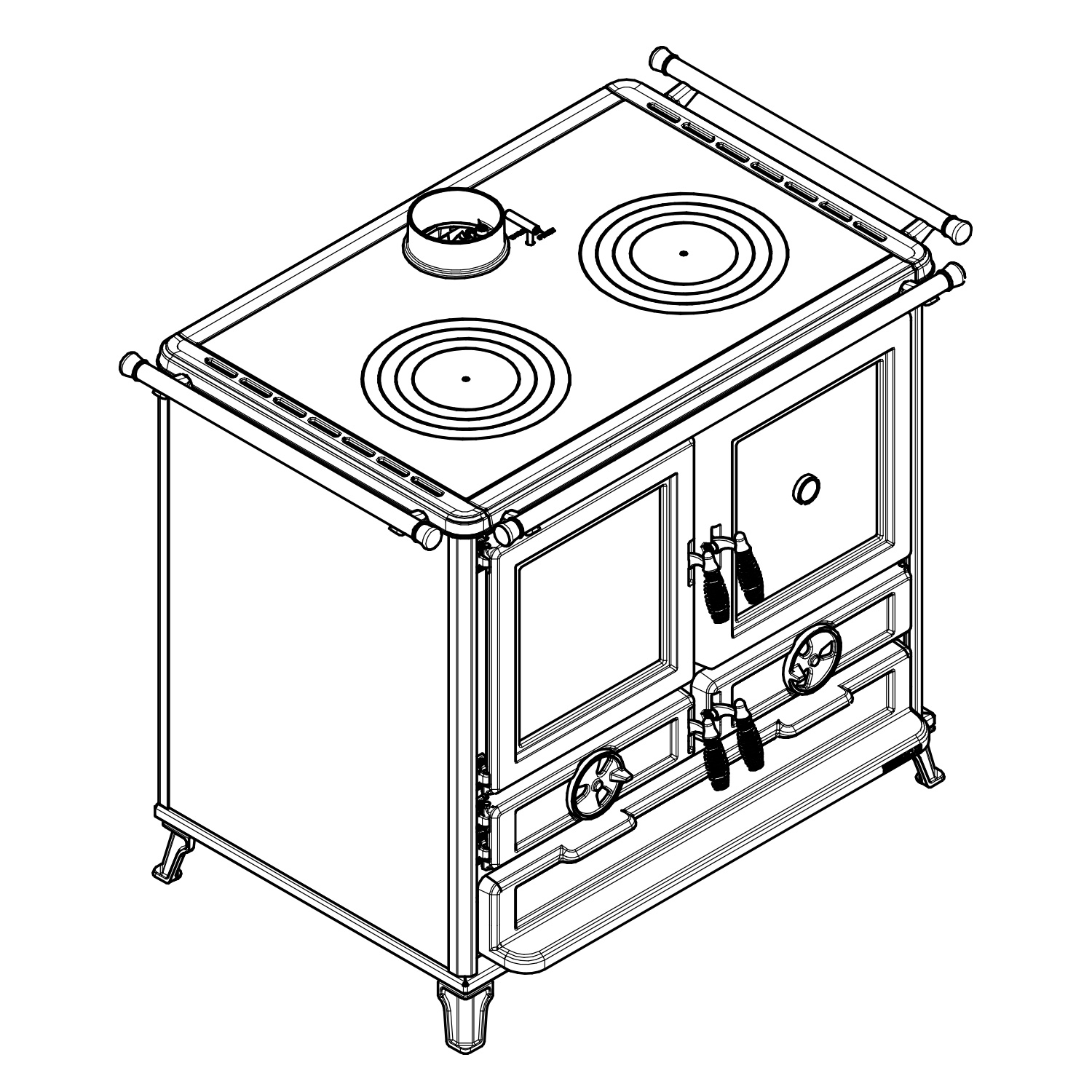 Thermorossi Klara Evo6 Küchenofen Anthrazit