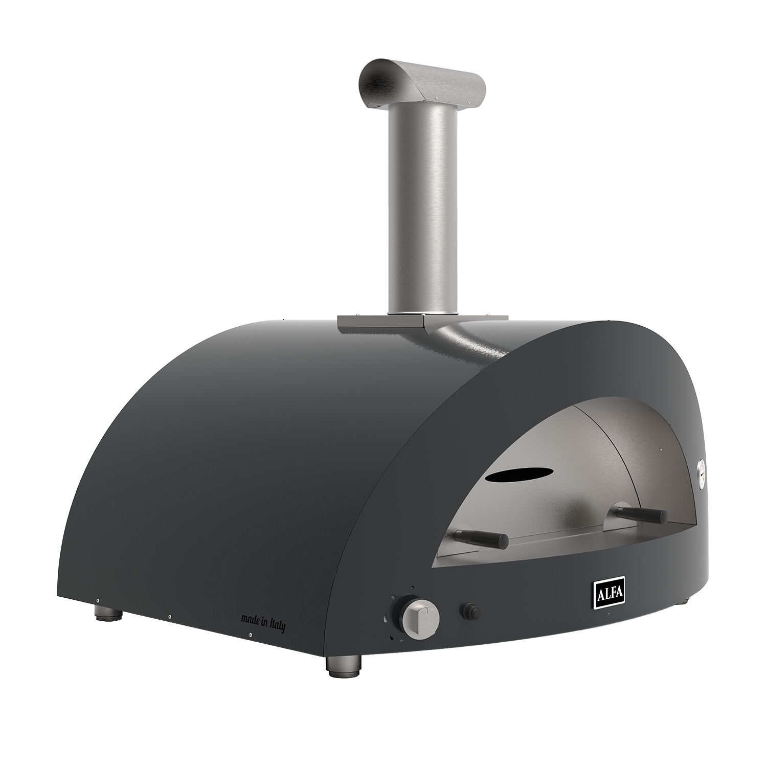 Alfa Moderno 5 Pizze Pizzaofen Hybrid Schiefer Grau