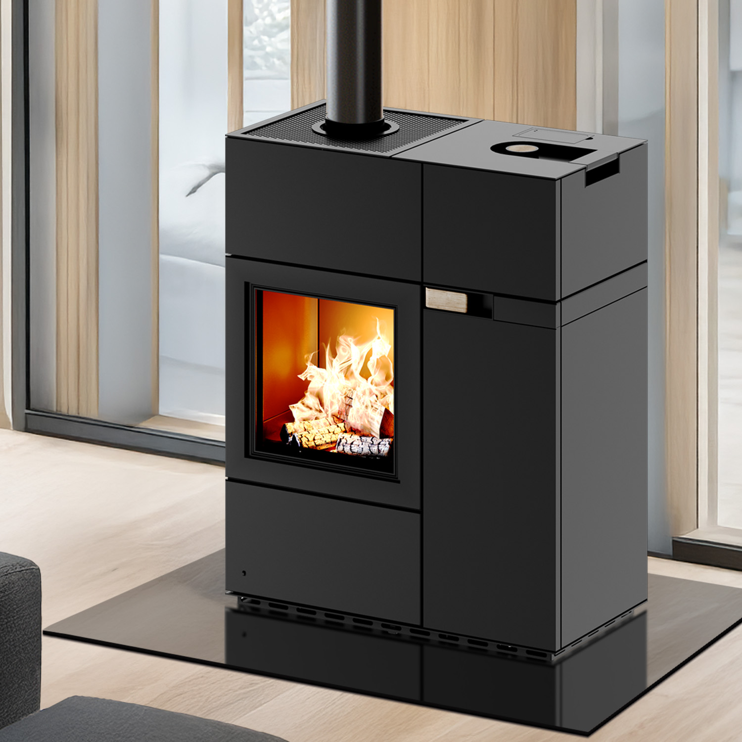 Austroflamm Quadra Duo Pelletofen Stahl Austroflamm Quadra Duo Pelletofen Stahl