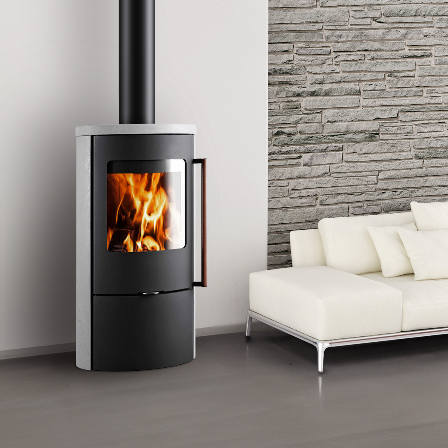 Novaline Carino SK White Mountain Kaminofen