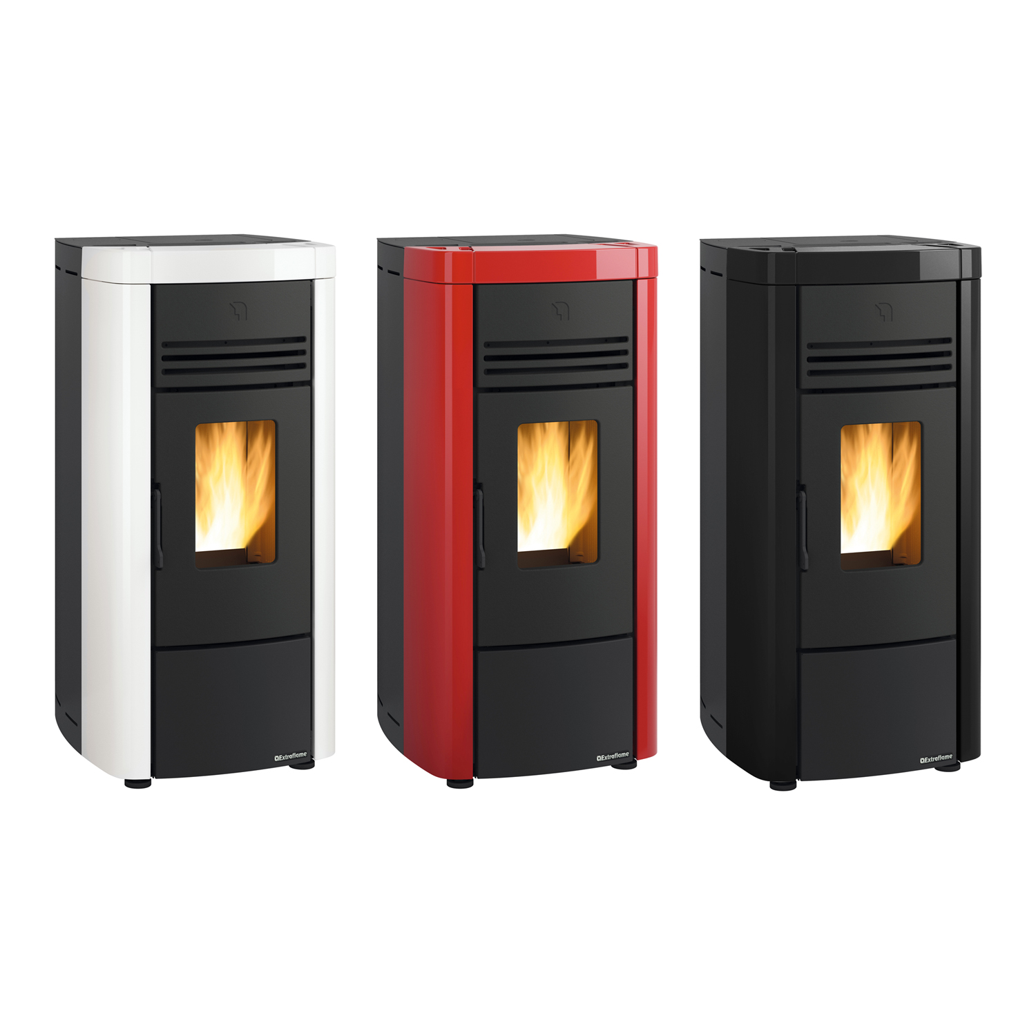 Extraflame Evolution Line Angela Plus EVO Pelletofen Stahl Schwarz