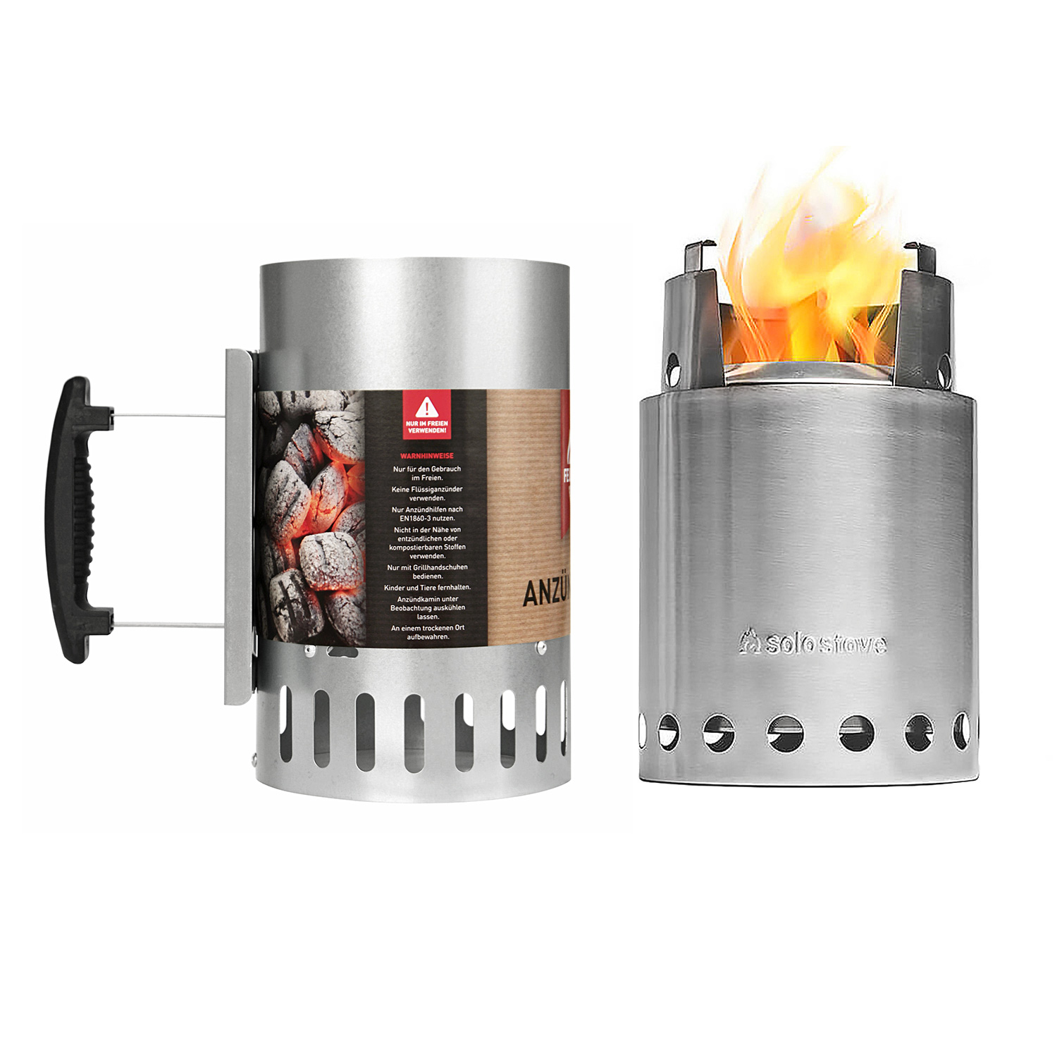 FEUERGOTT Anzündkamin + Solo Stove Titan Campingkocher