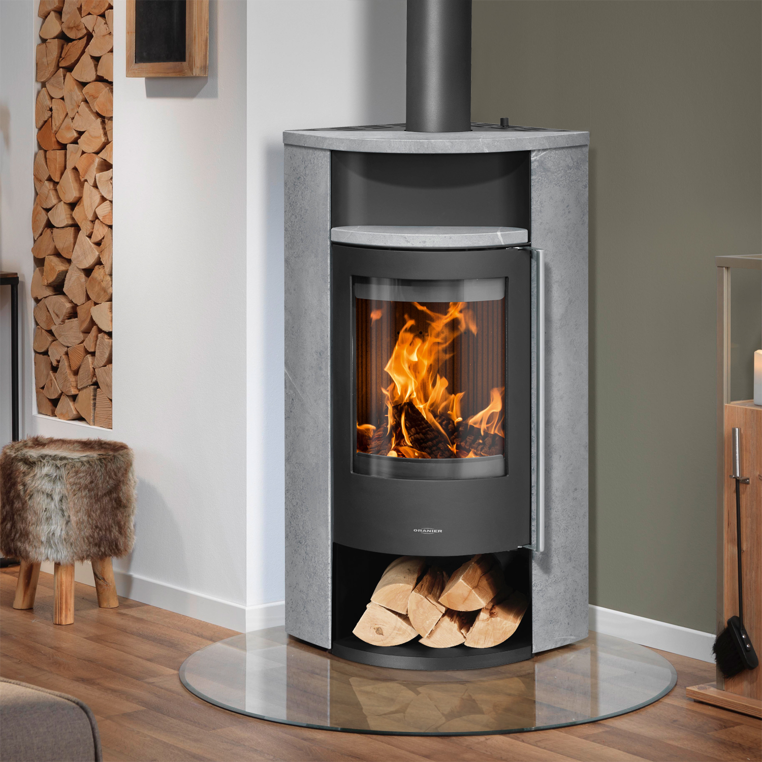 Oranier Polar Neo Eck Kaminofen Stahl Schwarz / Speckstein Oranier Polar Neo Eck Kaminofen Stahl Schwarz / Speckstein