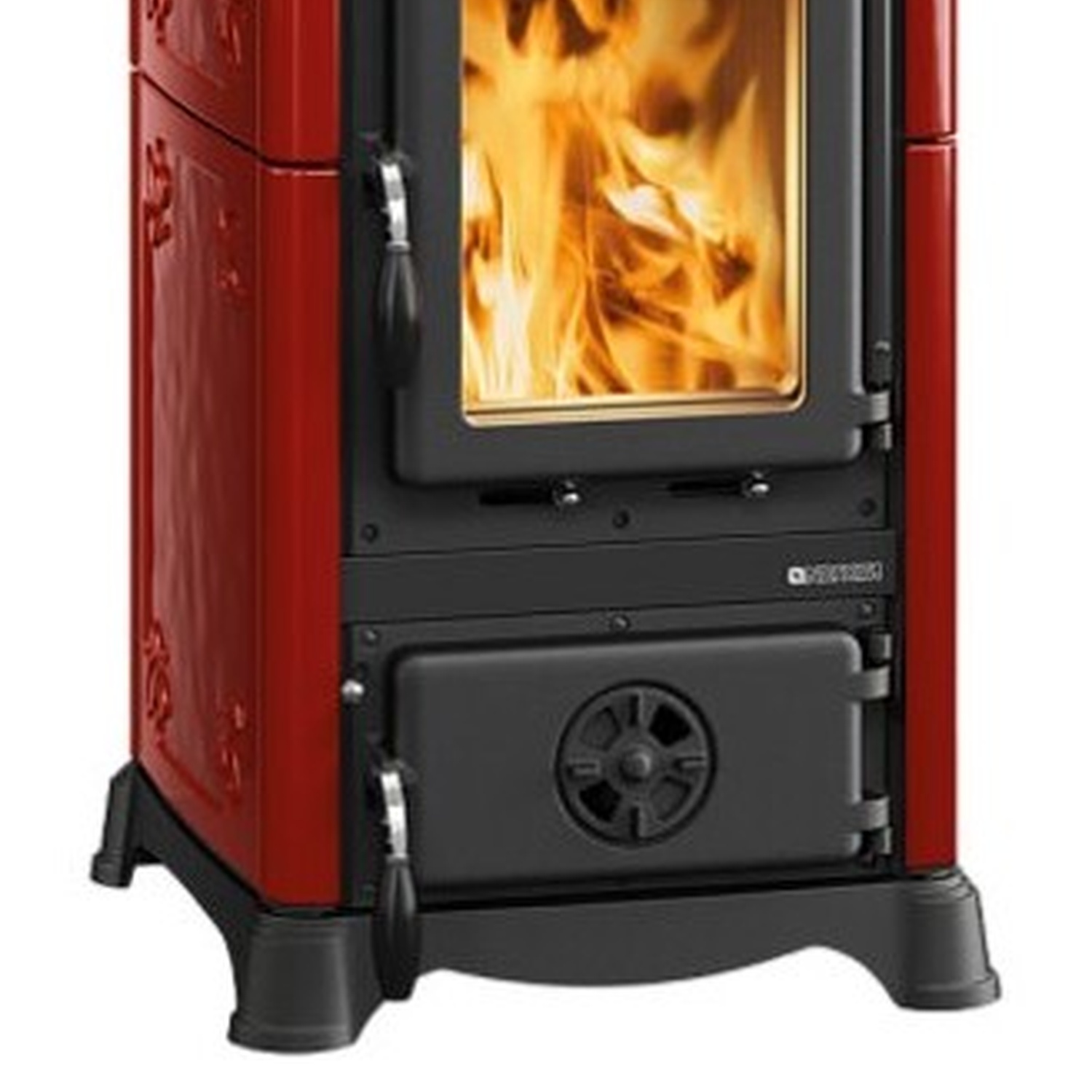 La Nordica EMILIANA.165 Majolika - Bordeauxrot Kaminofen