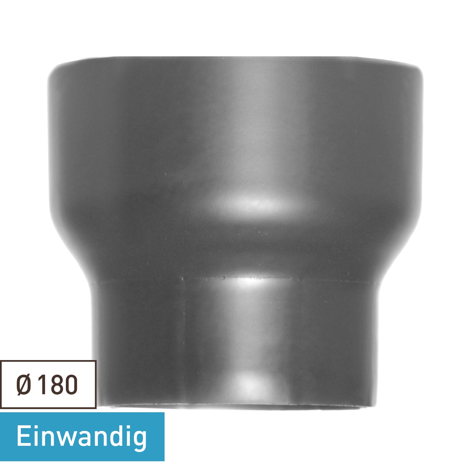 Raik Basic Erweiterung 180mm – 200mm gussgrau für Rauchrohr / Ofenrohr
