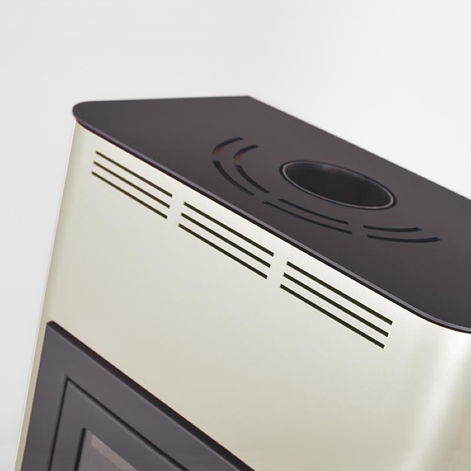 Aquaflam 7 Automatic Wasserführender Kaminofen Creme