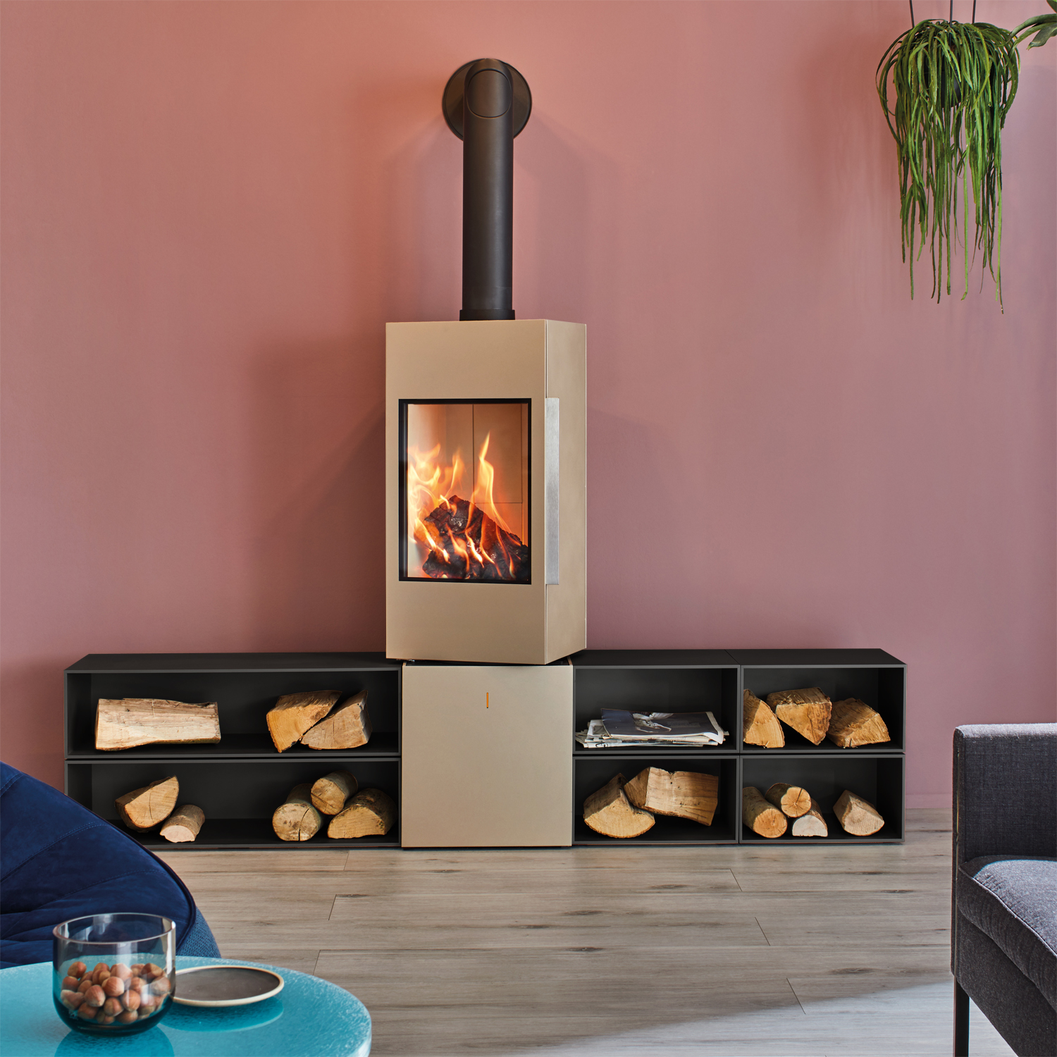 Spartherm SEO S Kaminofen Perle + 1 m³ Kaminholz gratis
