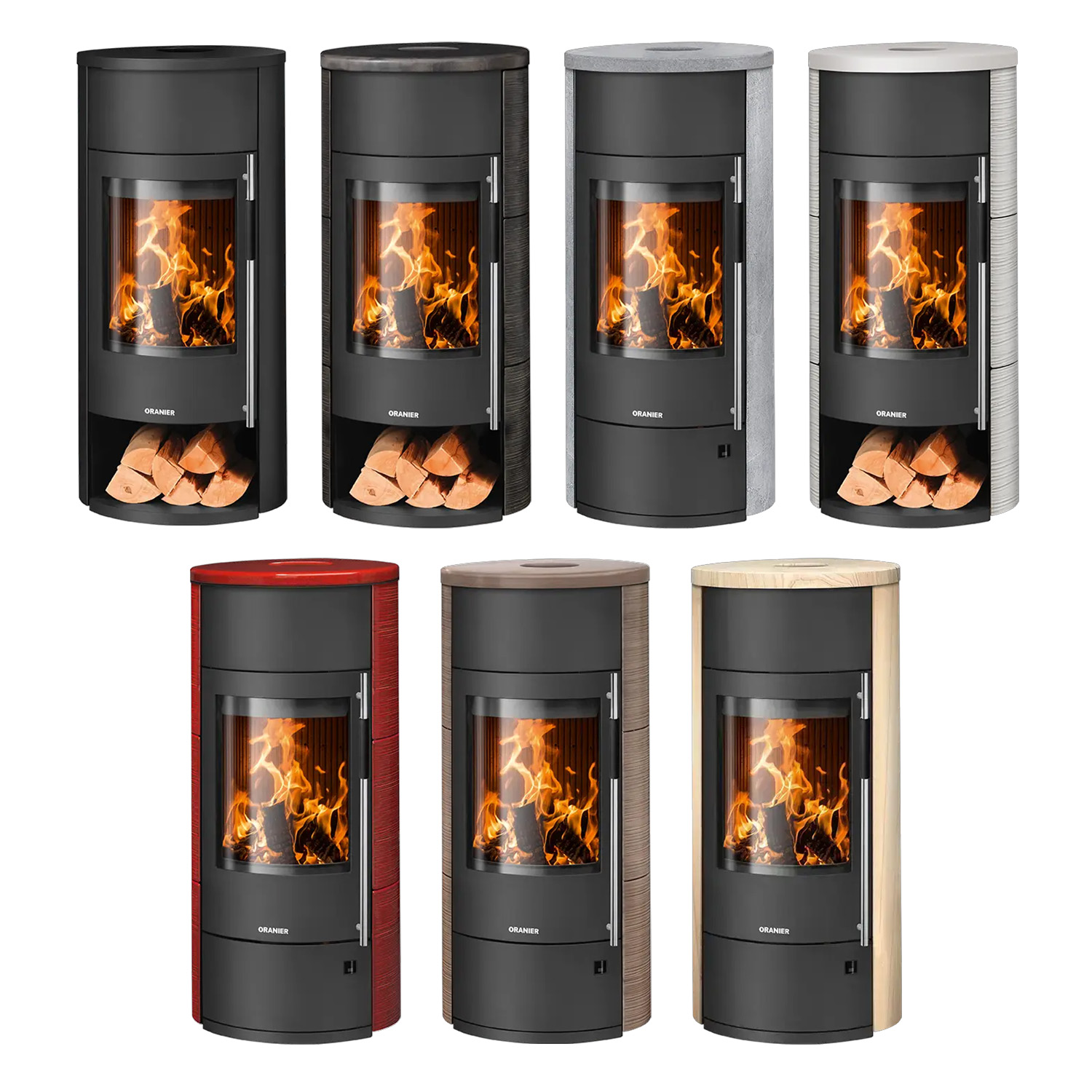 Oranier Polar Neo Aqua wasserführender Kaminofen Stahl Schwarz