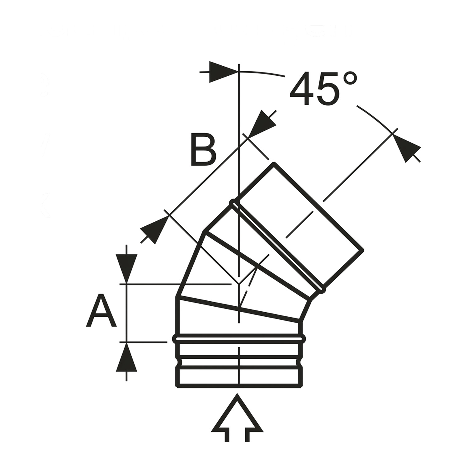Schiedel PPL Bogen 0-45° drehbar für PPL Ø 200 mm