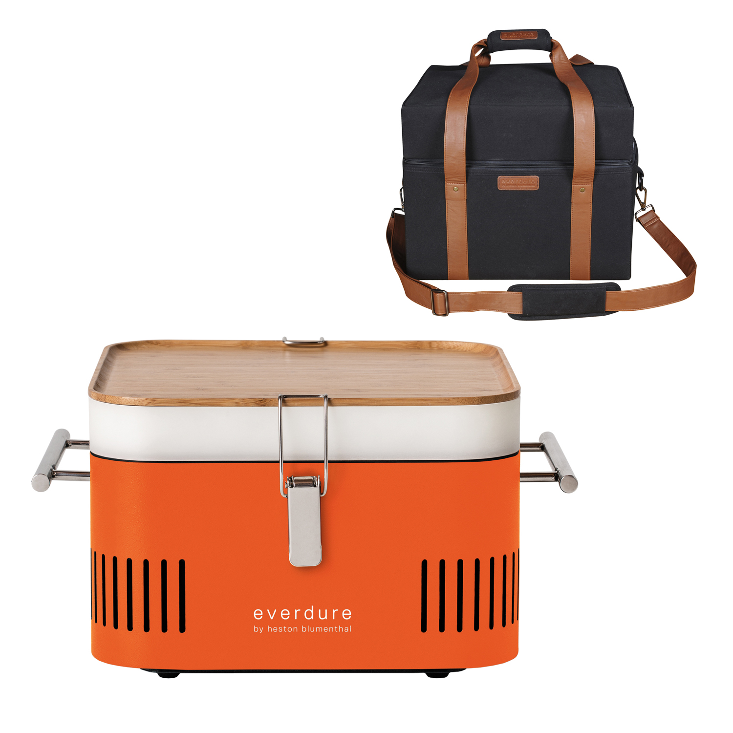 Everdure CUBE Holzkohlegrill Orange + Tragetasche