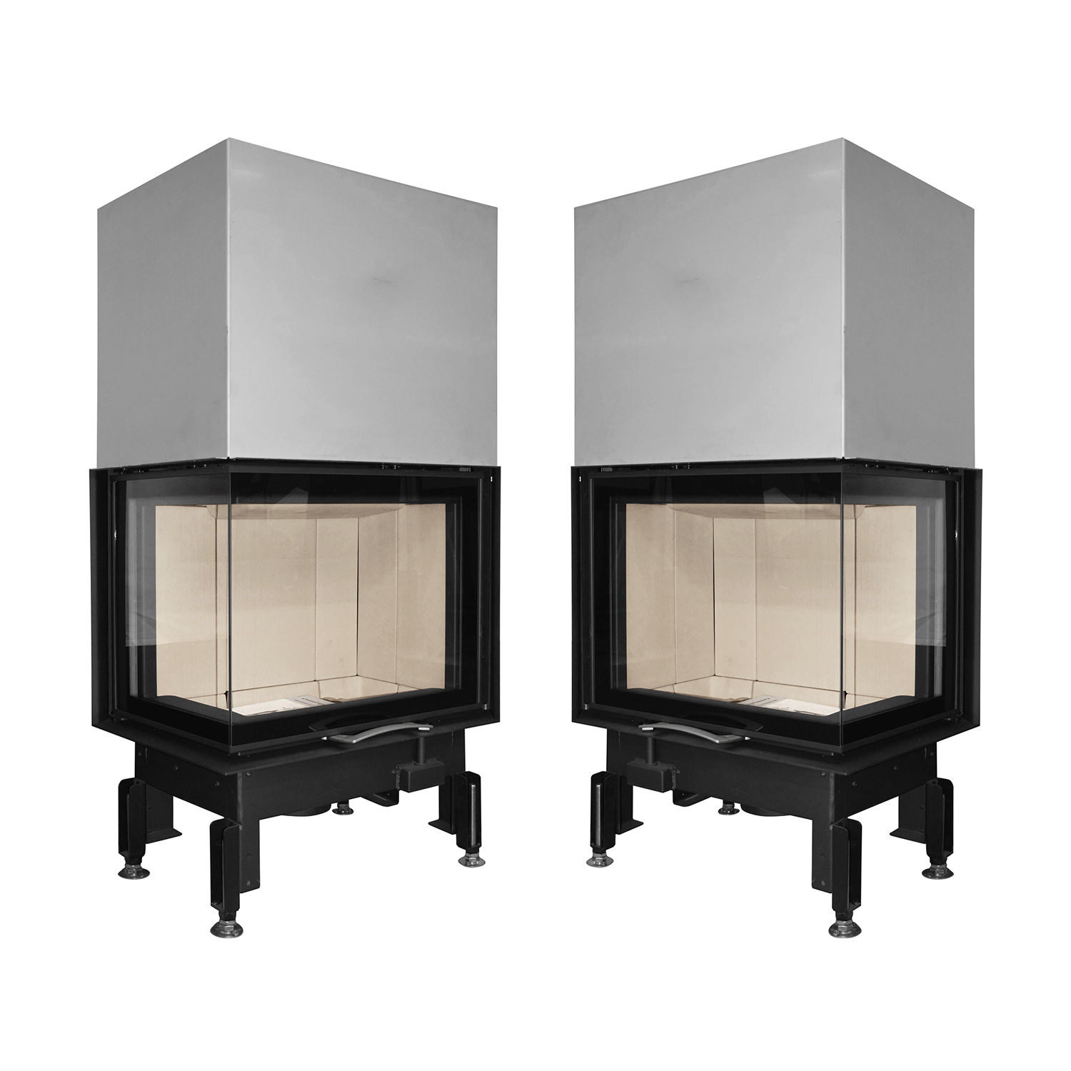 Austroflamm 63x40x51 S 2.0 Kamineinsatz Ecke rechts