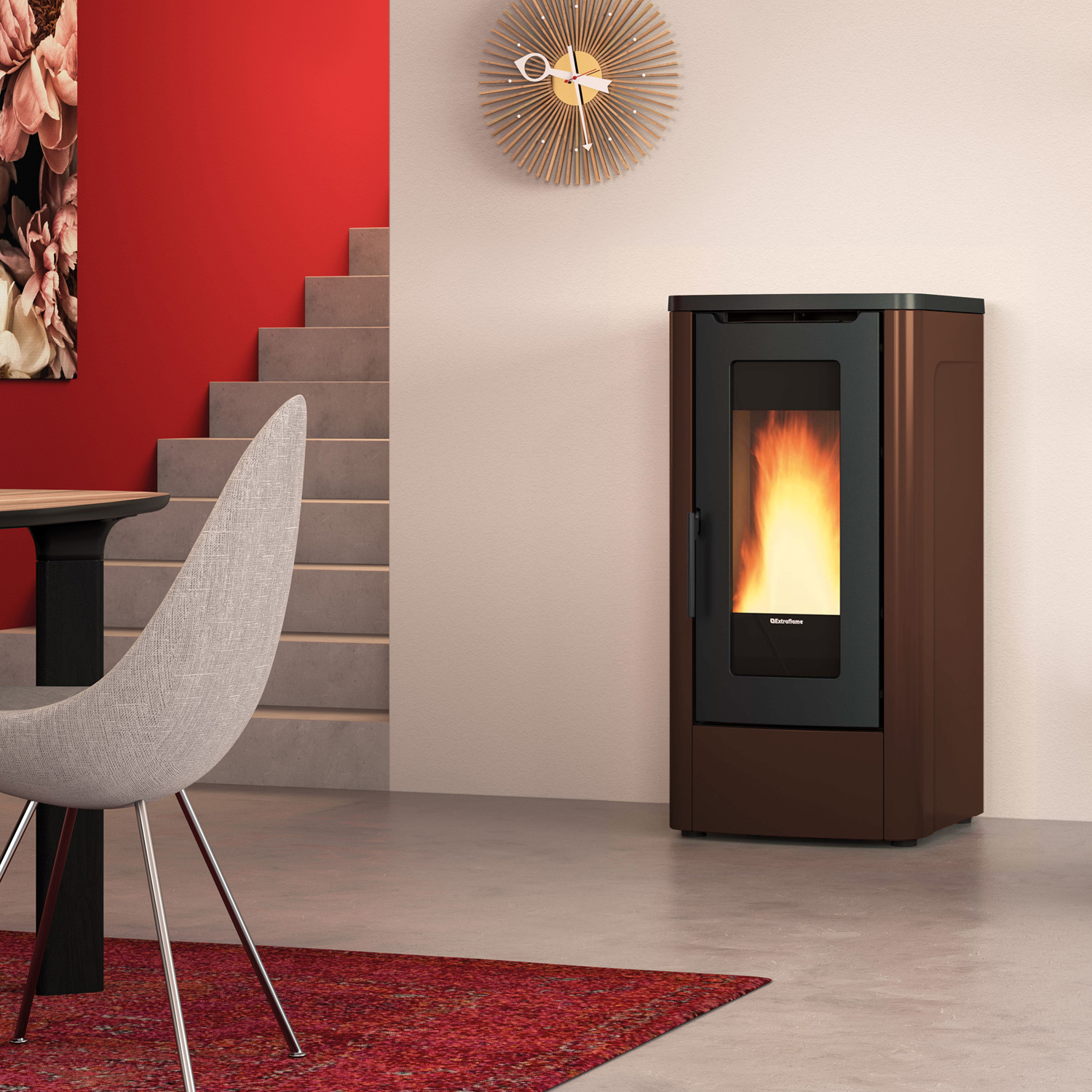 Extraflame Dahiana Plus VFS Pelletofen Stahl Bronze Extraflame Dahiana Plus VFS Pelletofen Stahl Bronze