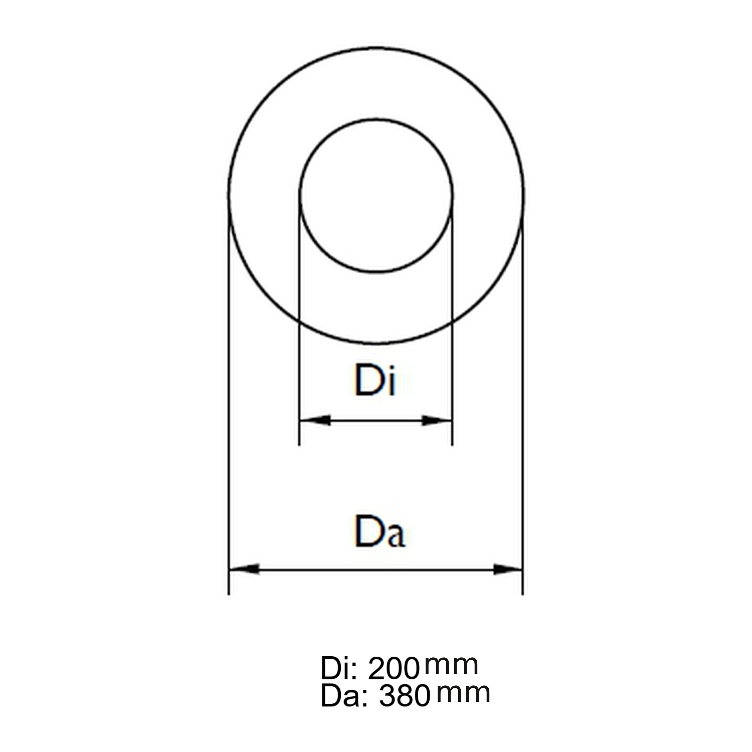 Schiedel Wand- und Deckendurchführung rund Ø150 mm L=240 mm glänzend