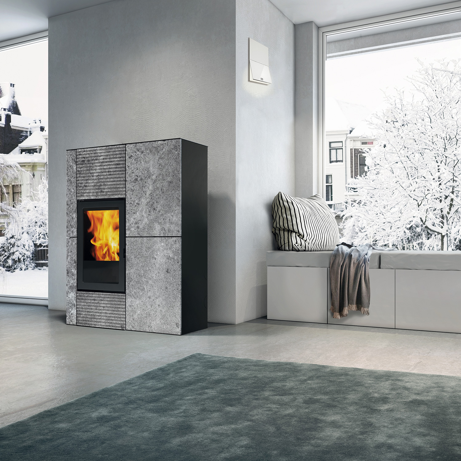 Edilkamin Blade12++ Evo Pelletofen Naturstein