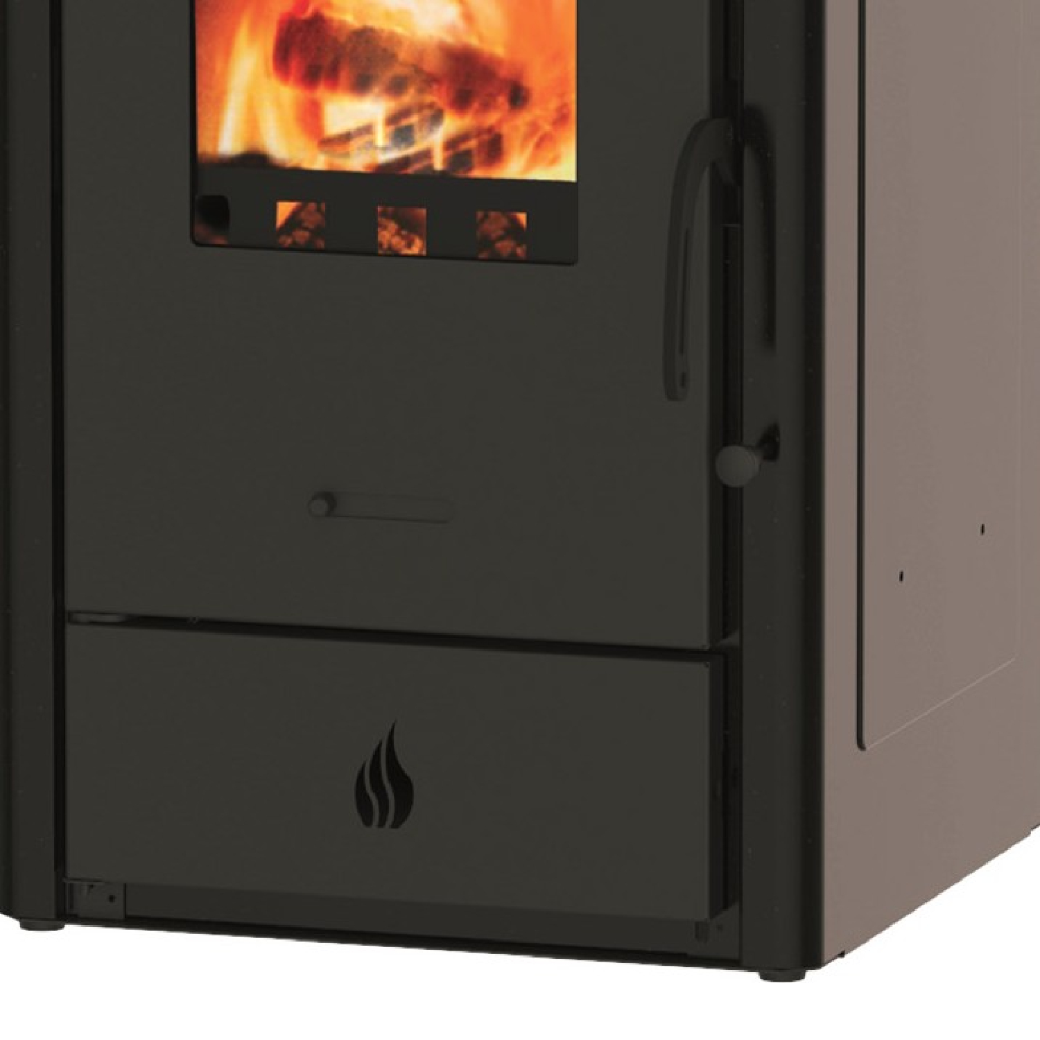 Wamsler Luke Kaminofen Stahl Anthrazit mit Kochplatte