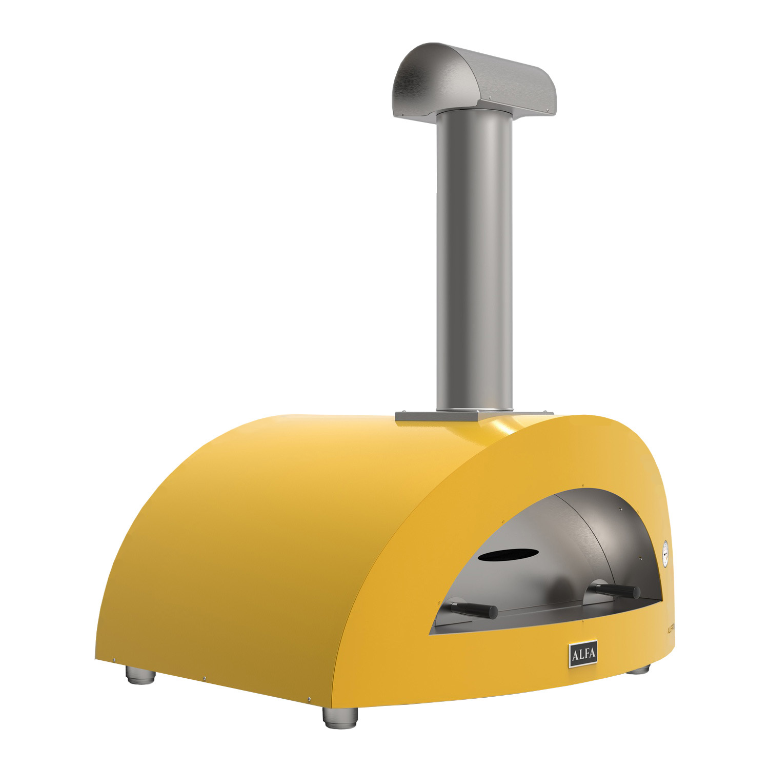 Alfa Moderno 5 Pizze Pizzaofen Holz Fire Yellow