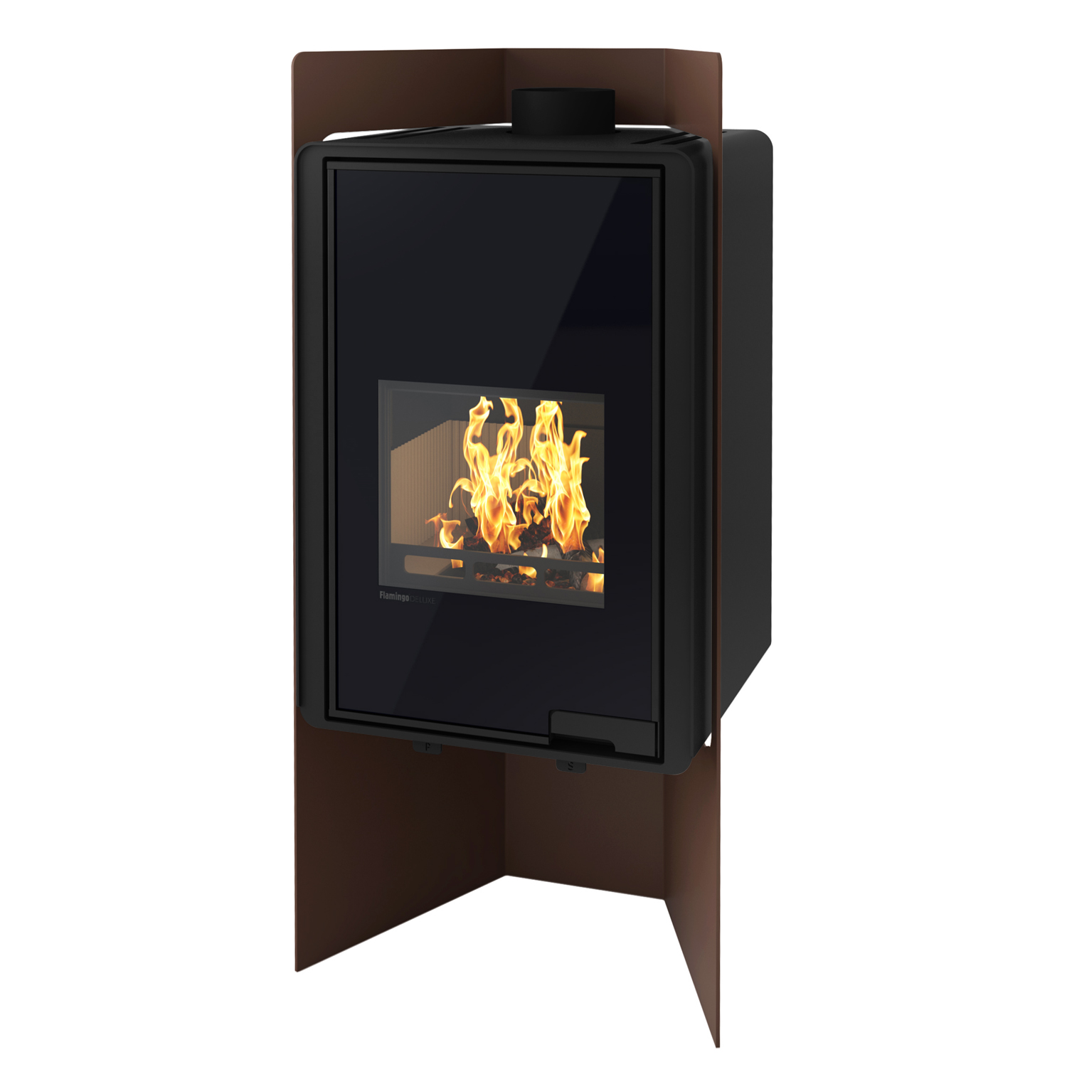 HS Flamingo Deluxe Pulau Kaminofen Braun