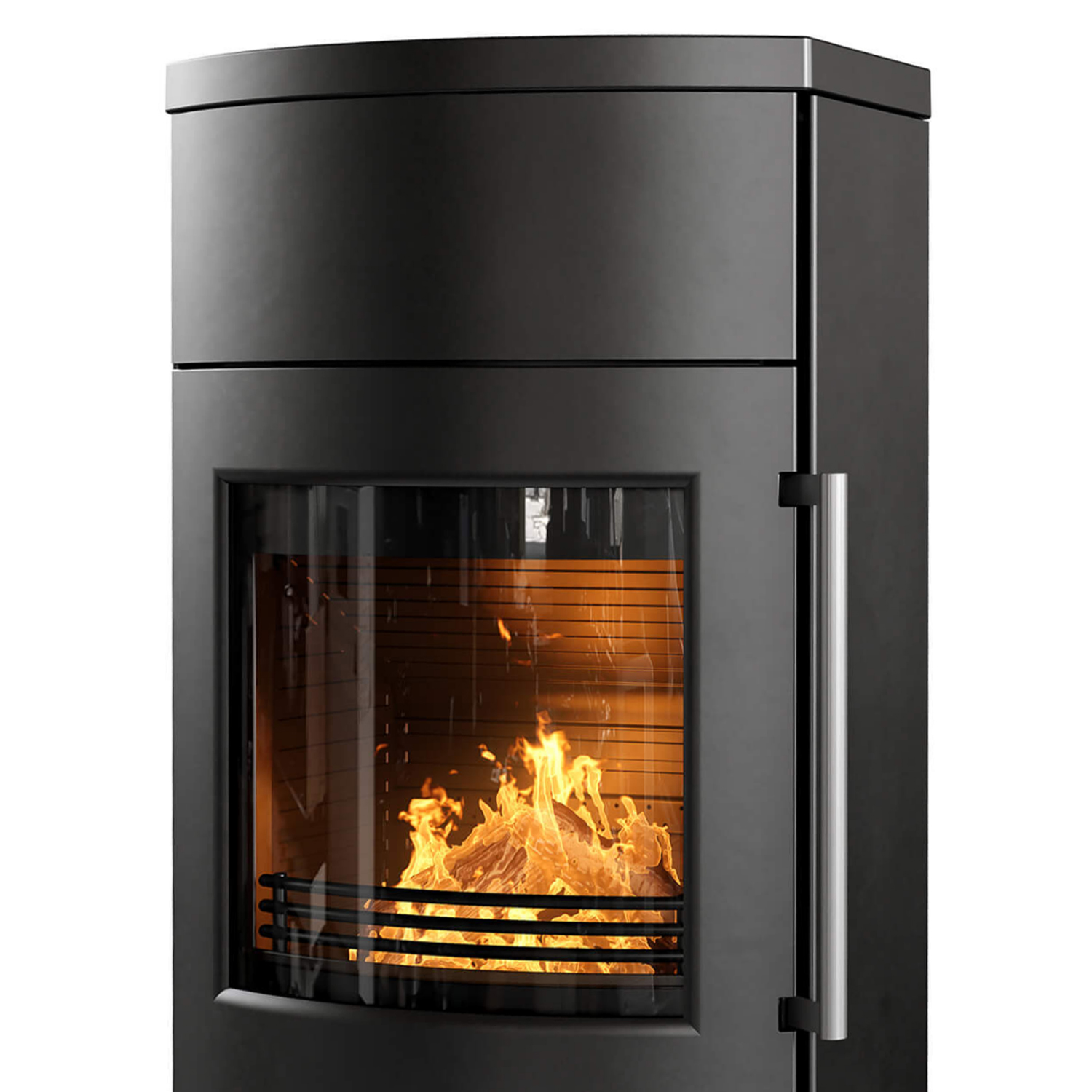 TermaTech TT80 Kaminofen Stahl Schwarz Rauchrohr oben / hinten TermaTech TT80 Kaminofen Stahl Schwarz Rauchrohr oben / hinten