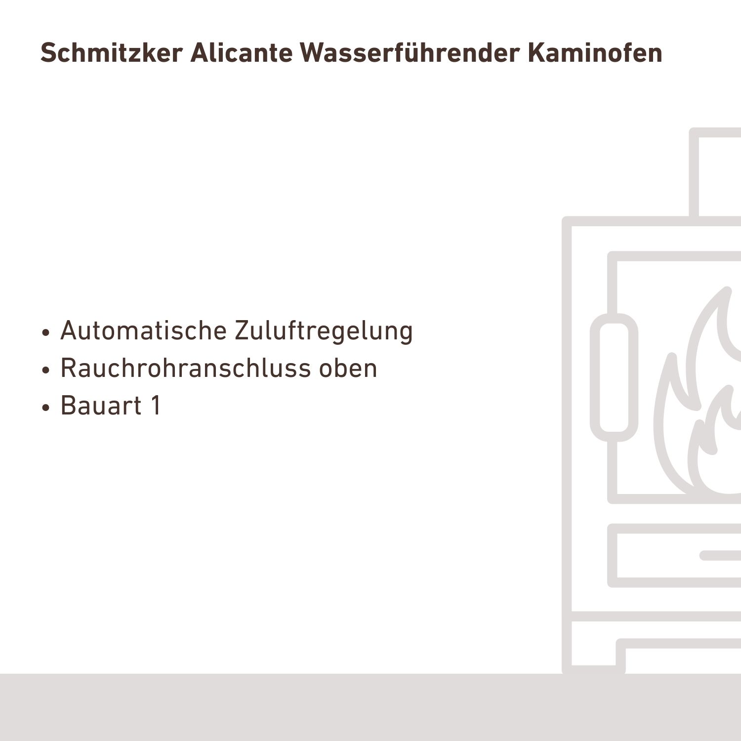 Schmitzker Alicante Wasserführender Kaminofen Anthrazit Sunshine II