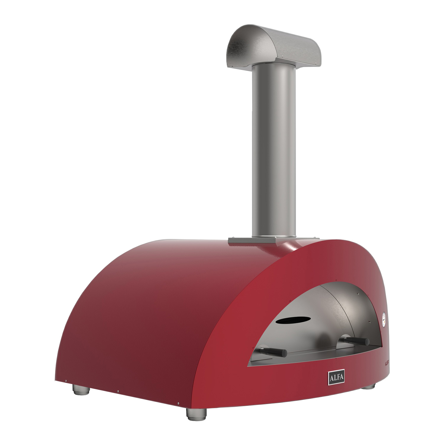 Alfa Moderno 5 Pizze Pizzaofen Holz Antik Rot