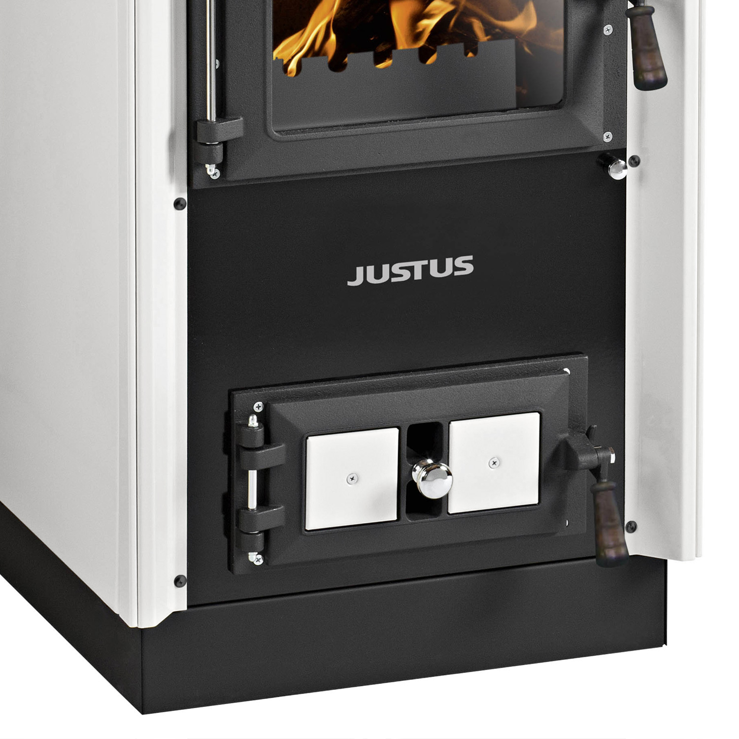 Justus 1862 Rustico-50 2.0 Küchenofen | 7.0 KW Bordeaux | Mit Kochfunktion