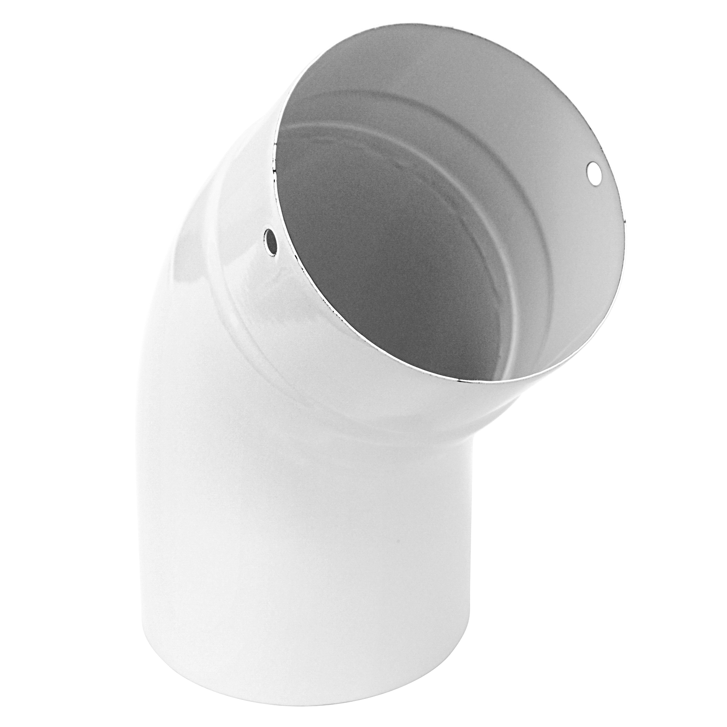 Raik Rauchrohrbogen / Ofenrohrbogen Emaille 130mm - 45° Bogen glatt Weiß Raik Rauchrohrbogen / Ofenrohrbogen Emaille 130mm - 45° Bogen glatt Weiß