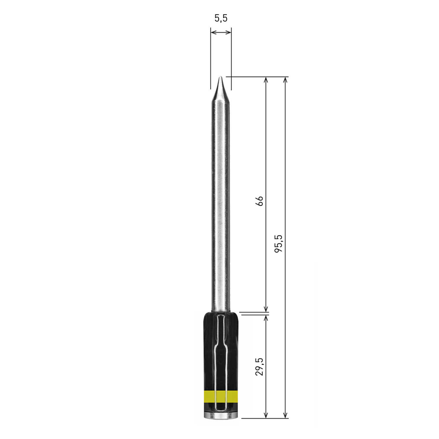 The MeatStick Mini Einzelstick Temperaturfühler Gelb