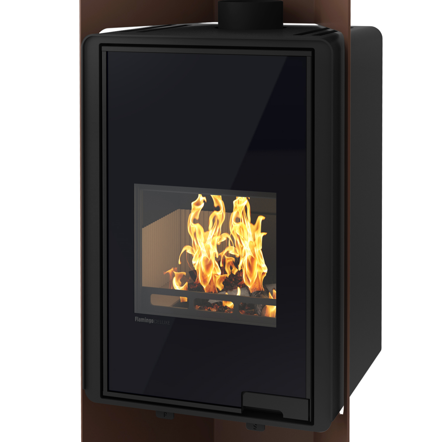 HS Flamingo Deluxe Pulau Kaminofen Braun